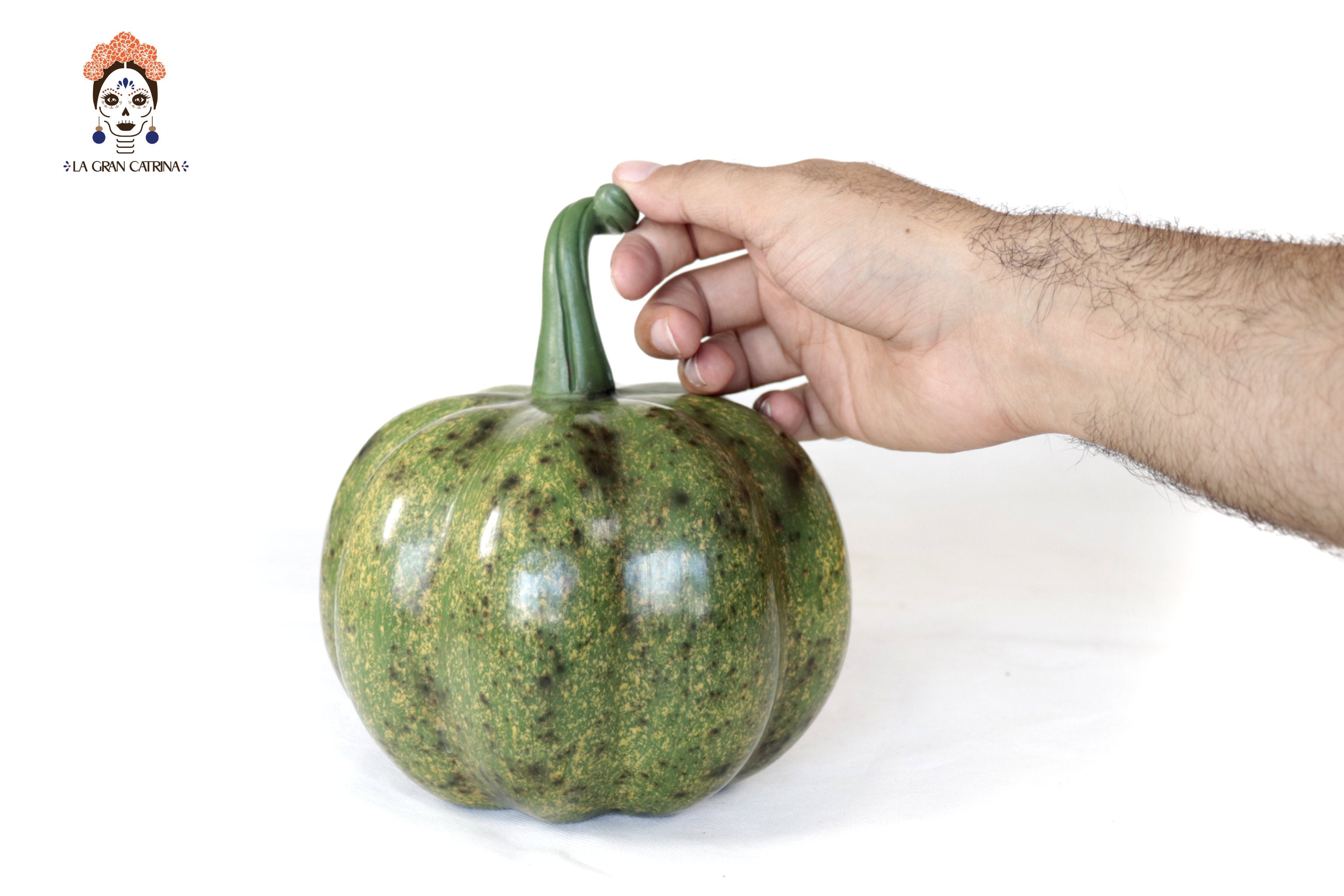 Set 3 Pumpkins Handcrafted Decorative Greens - 8.7 in. Trejo