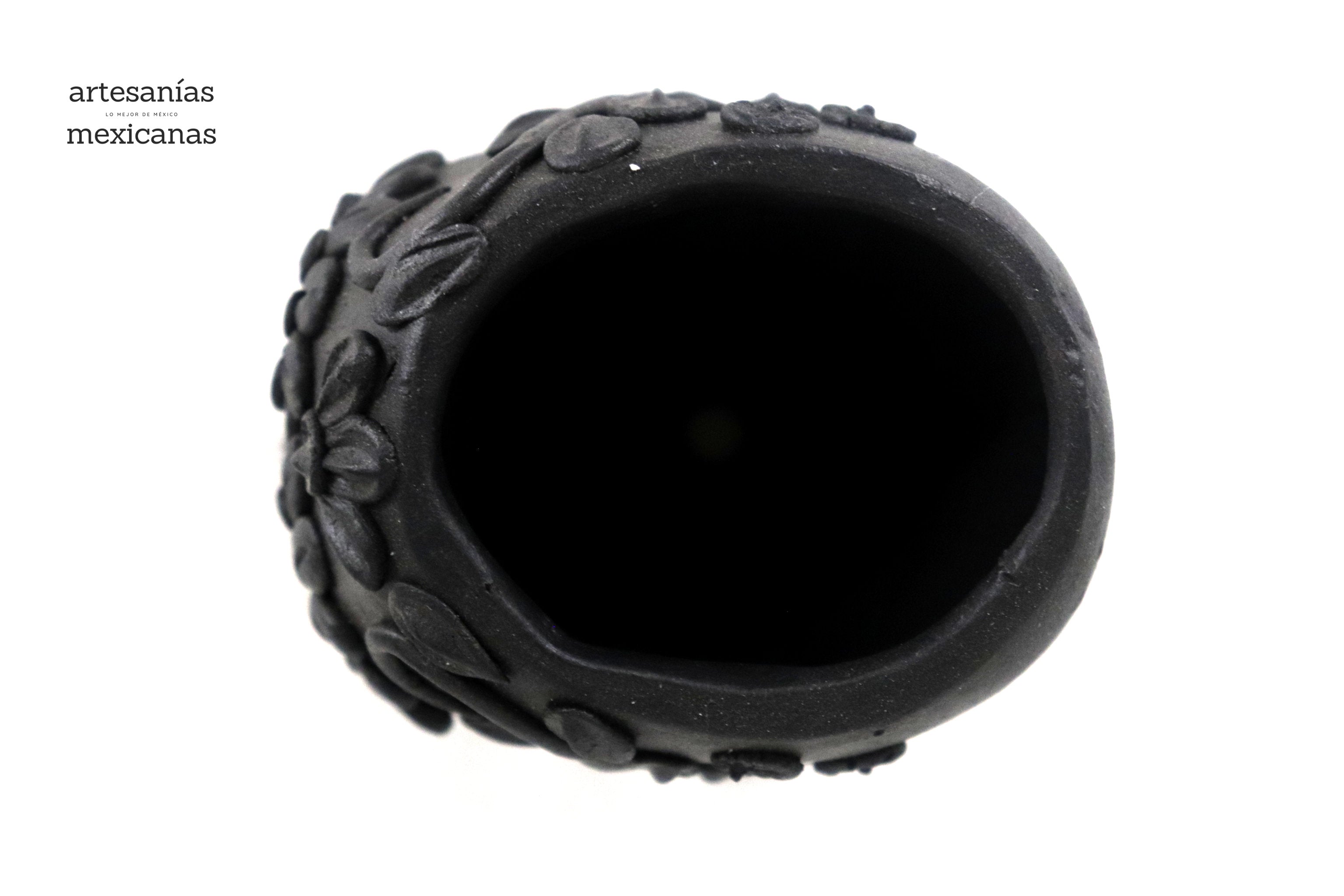 Planter black chica of Skull Style Catrina Brenda Capula