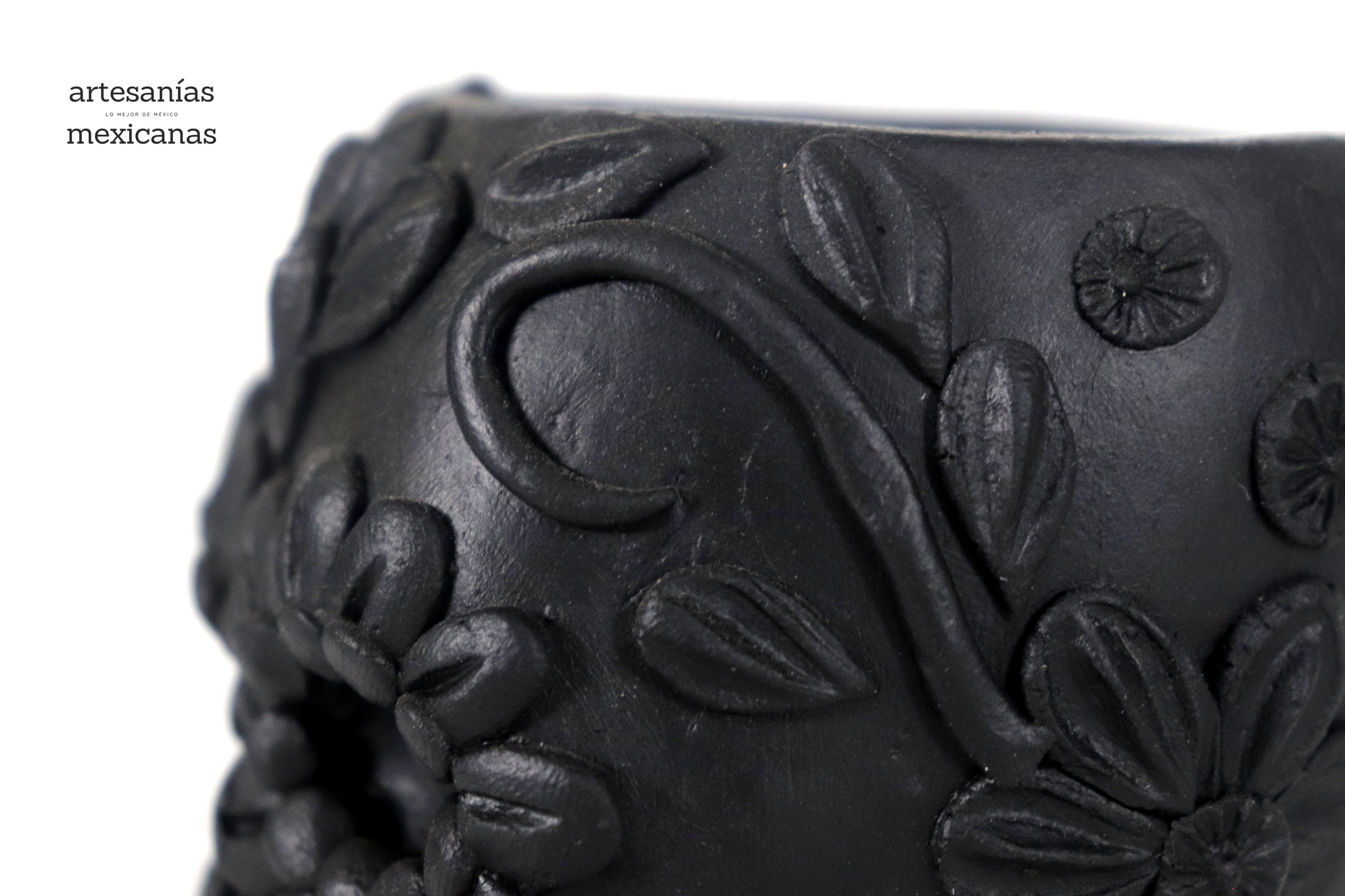 Planter black chica of Skull Style Catrina Brenda Capula