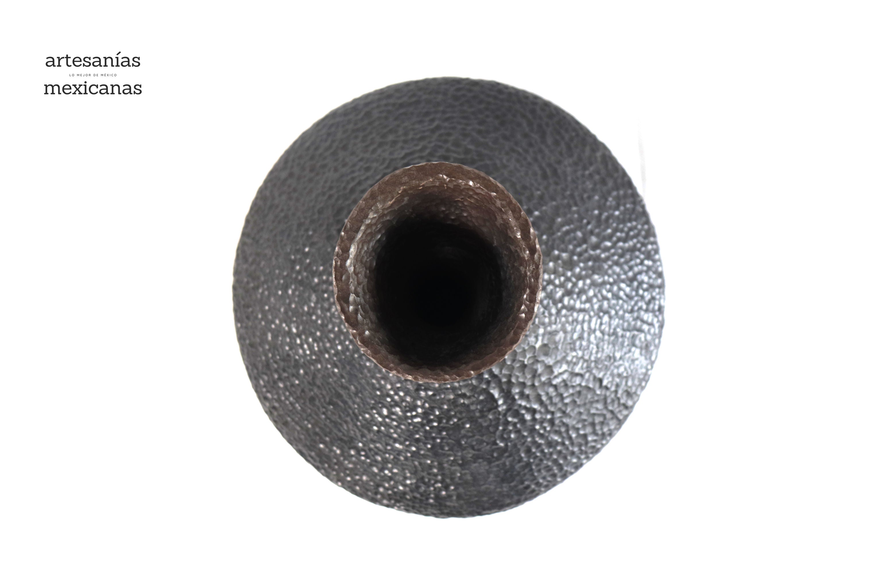 Vase moderno Clay martillado black - 10 in. Trejo