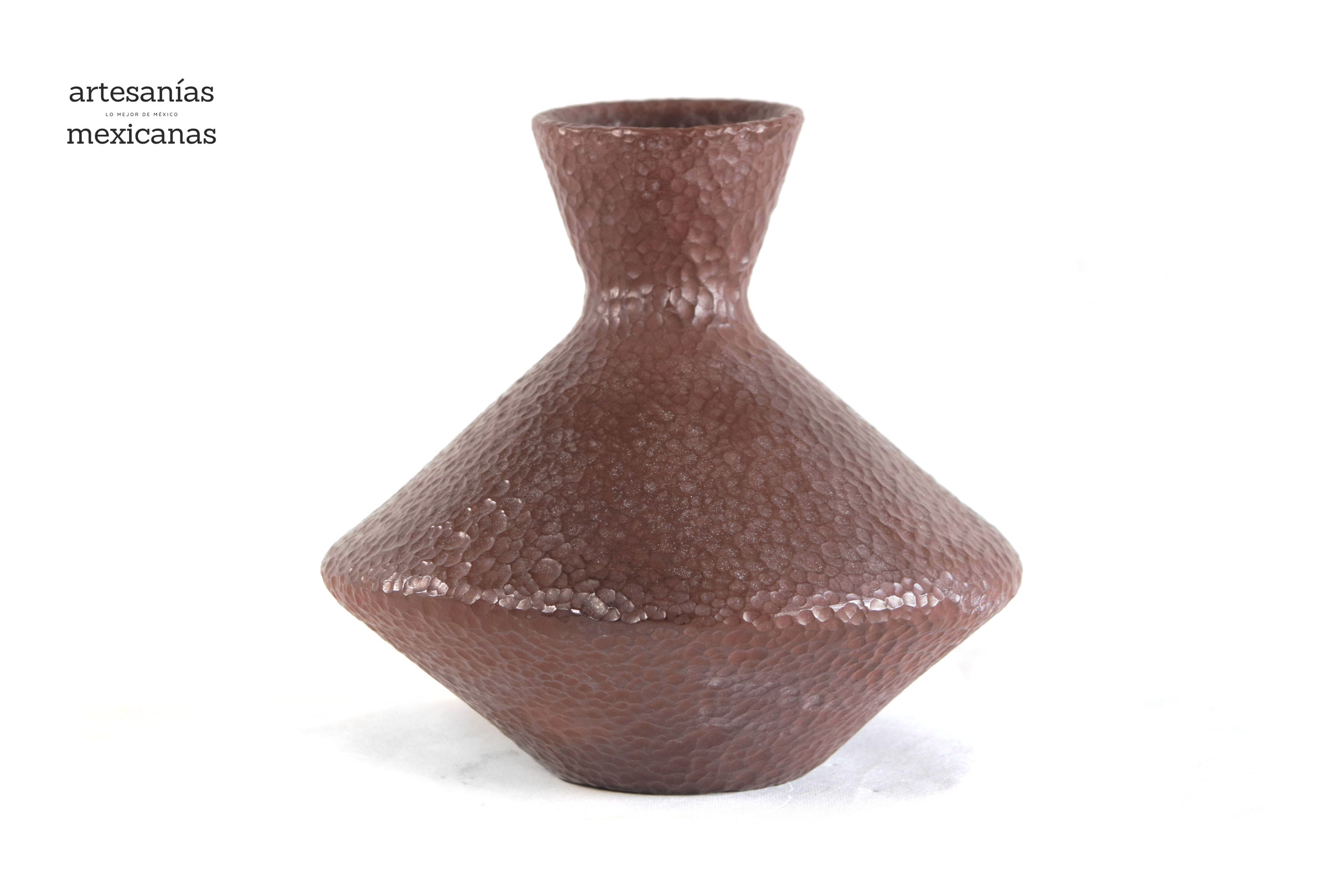 Vase moderno Clay martillado red - 10 in. Trejo