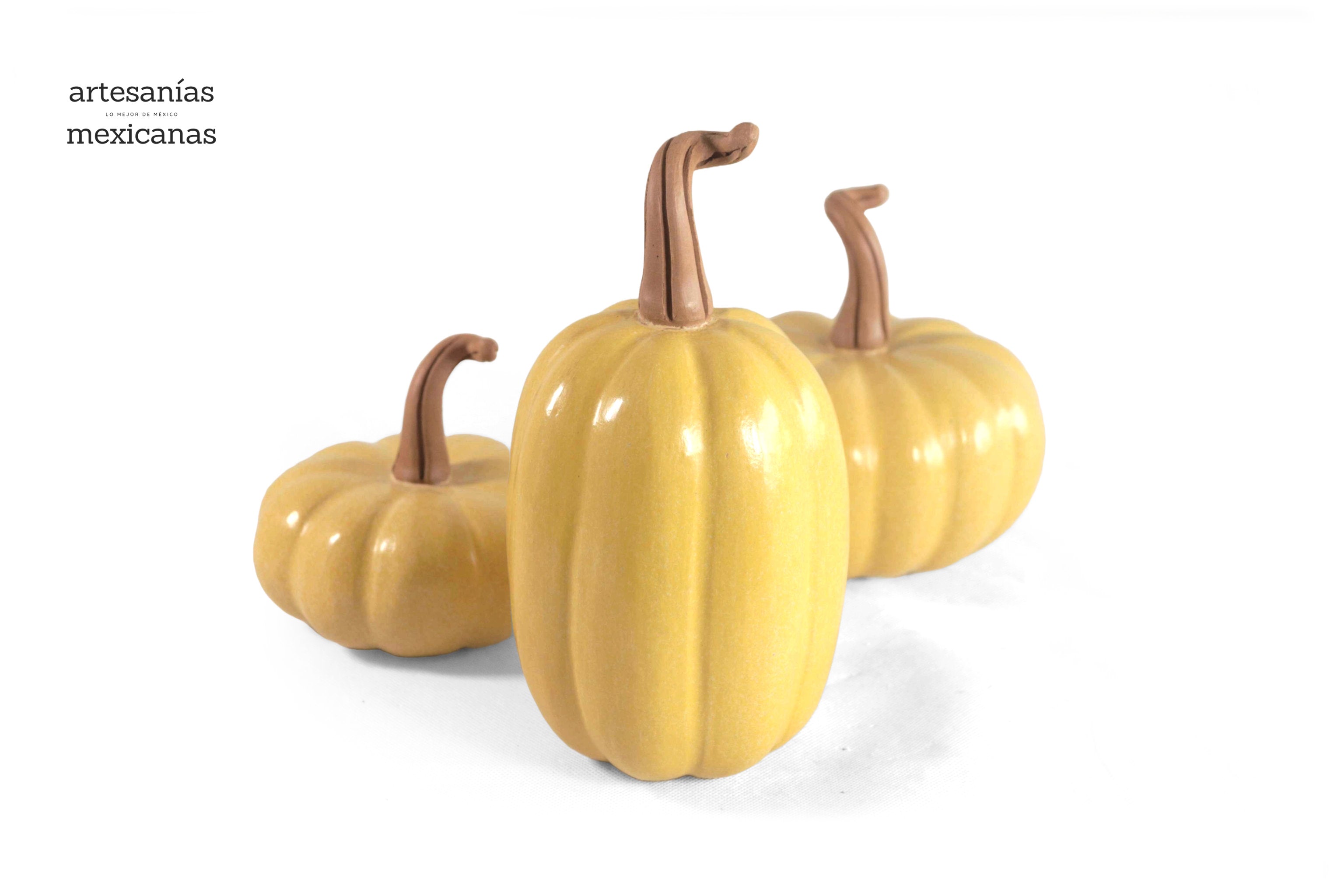Set of 3 Pumpkins yellow Trejo