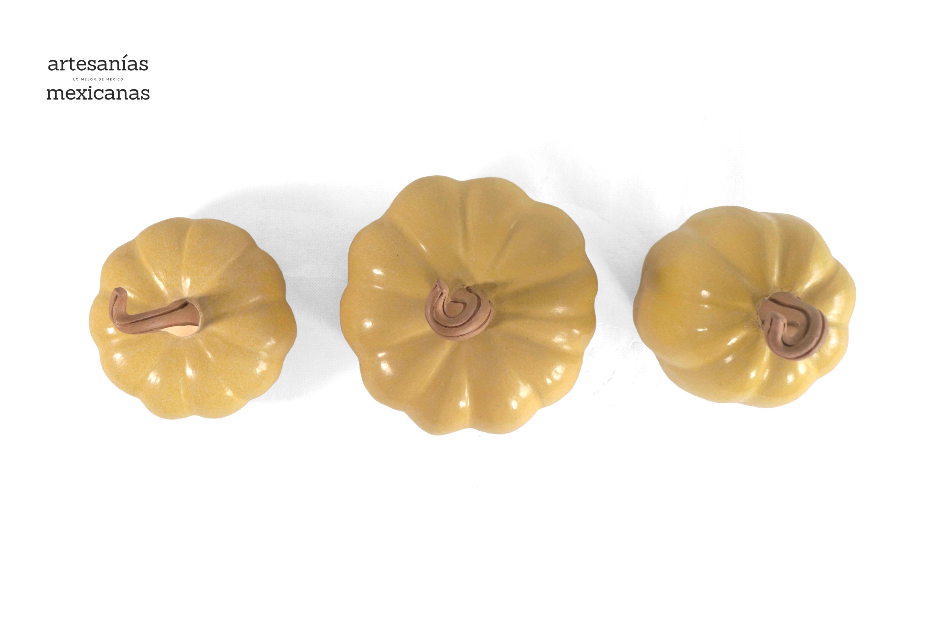 Set of 3 Pumpkins yellow Trejo