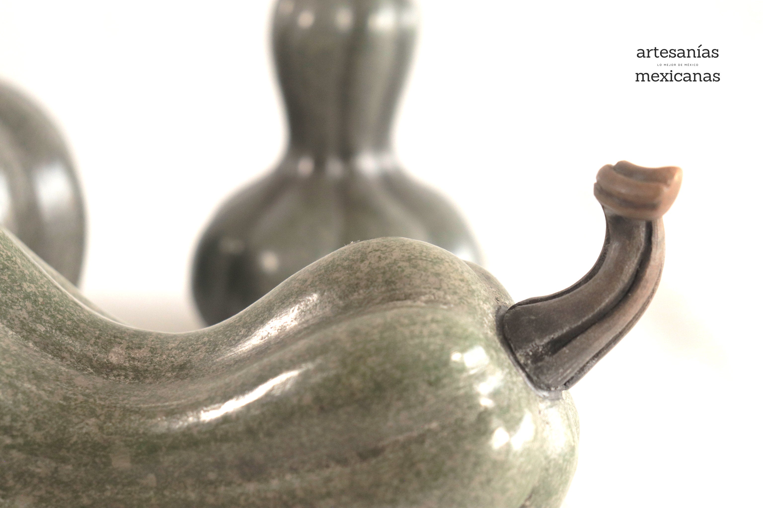 Set of 3 Pumpkins green grayish Trejo