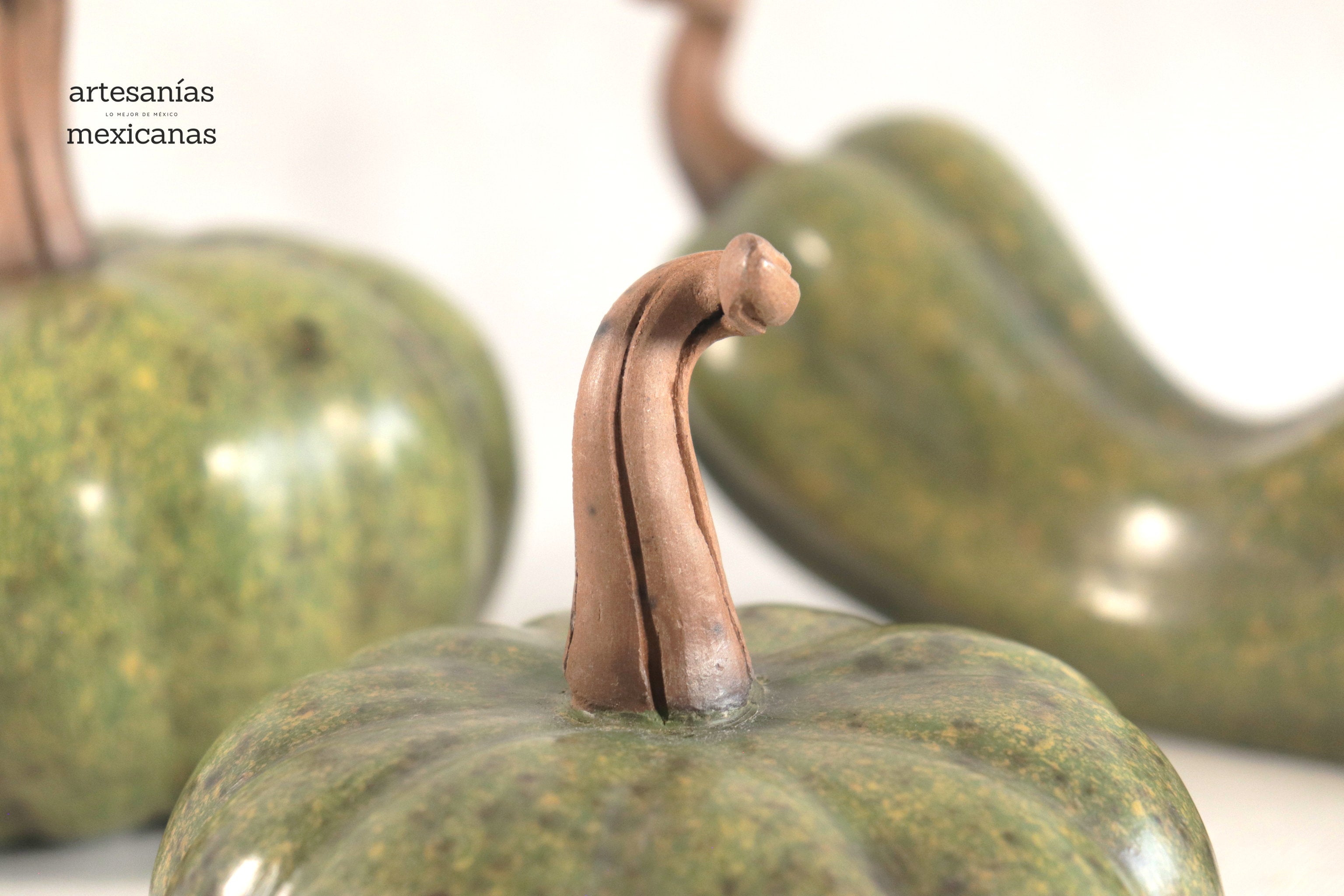Set of 3 Pumpkins green l Trejo