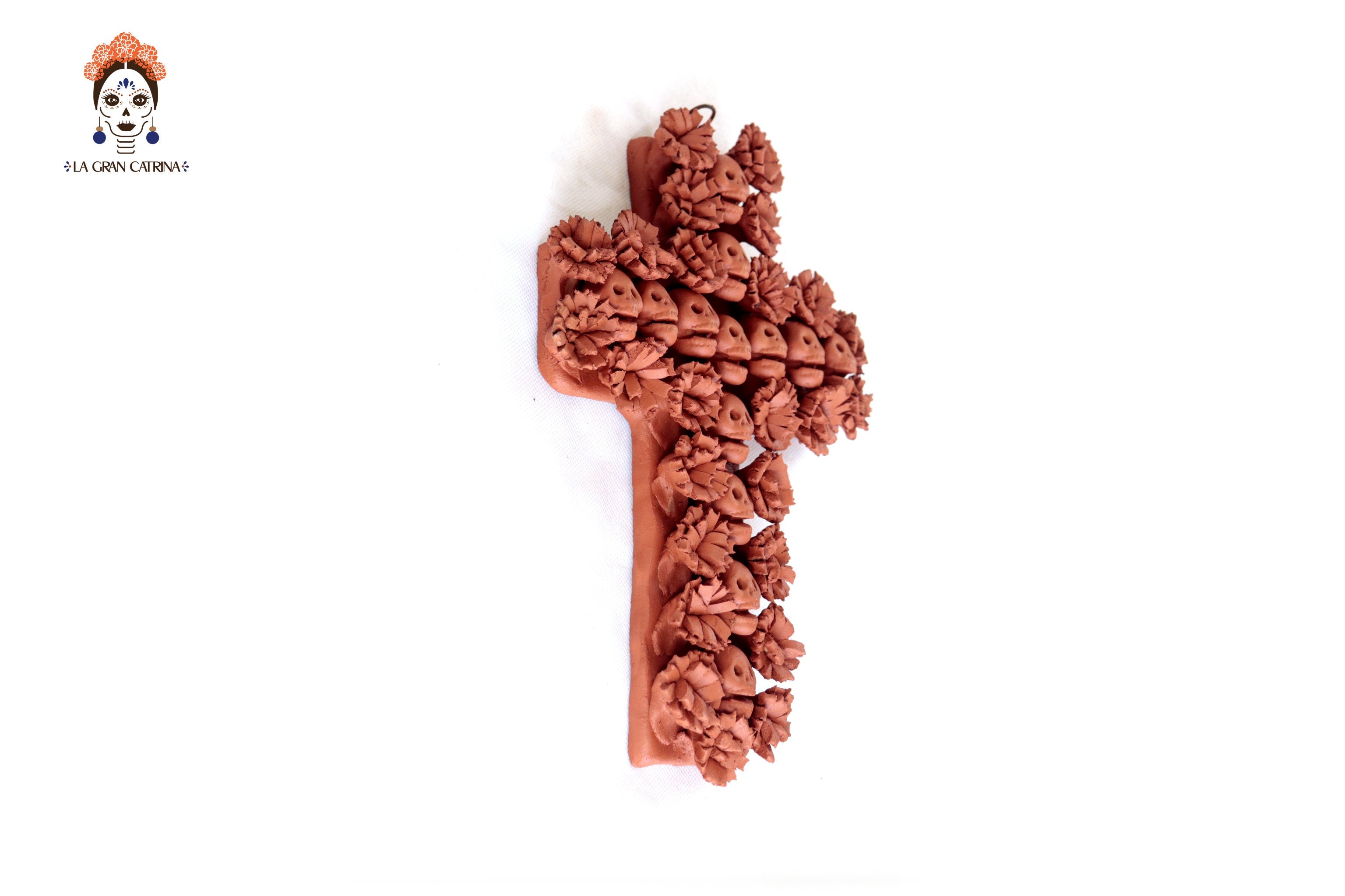 Cross Day of the Dead Clay 10 in. Lizbeth Cruces