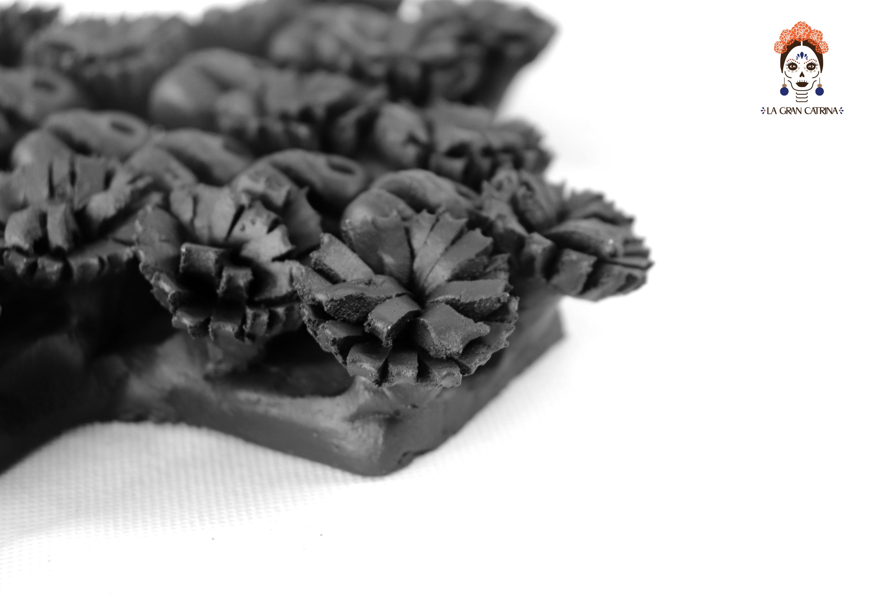 Cross Day of the Dead Clay Black 10 in. Lizbeth Cruces