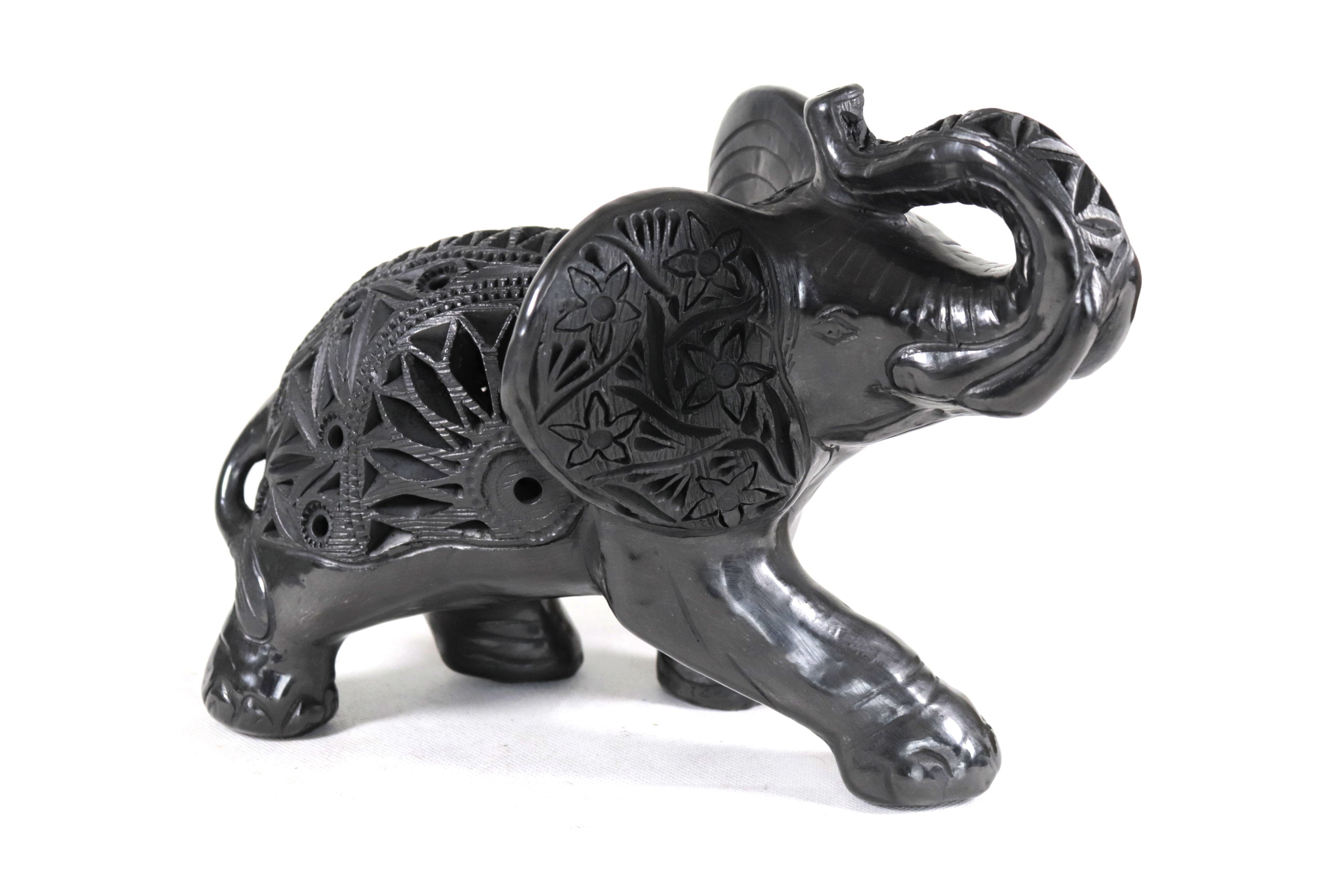 Elefante of Black Clay - 7 in. Tere Oax