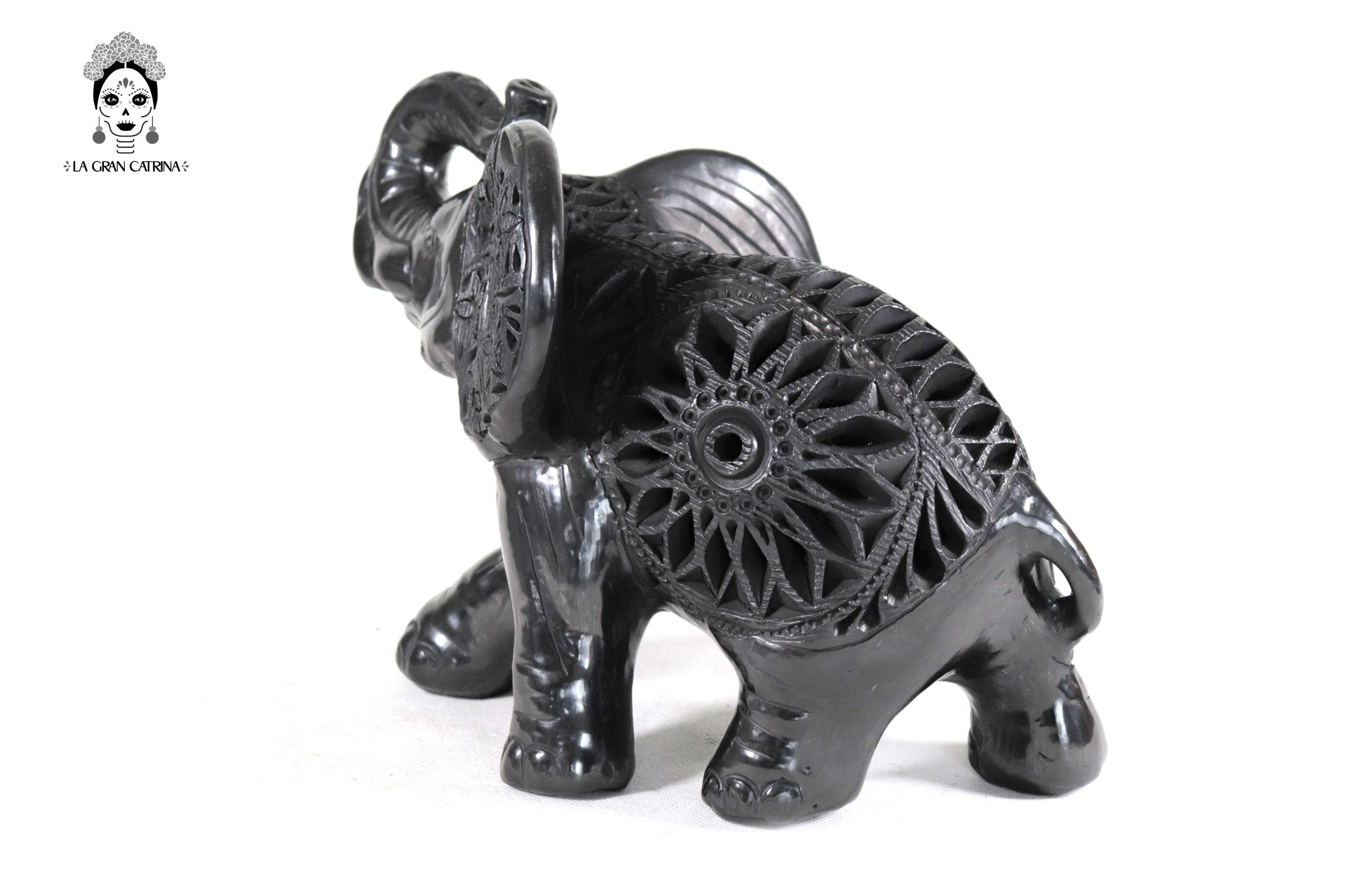 Elefante of Black Clay - 7 in. Tere Oax