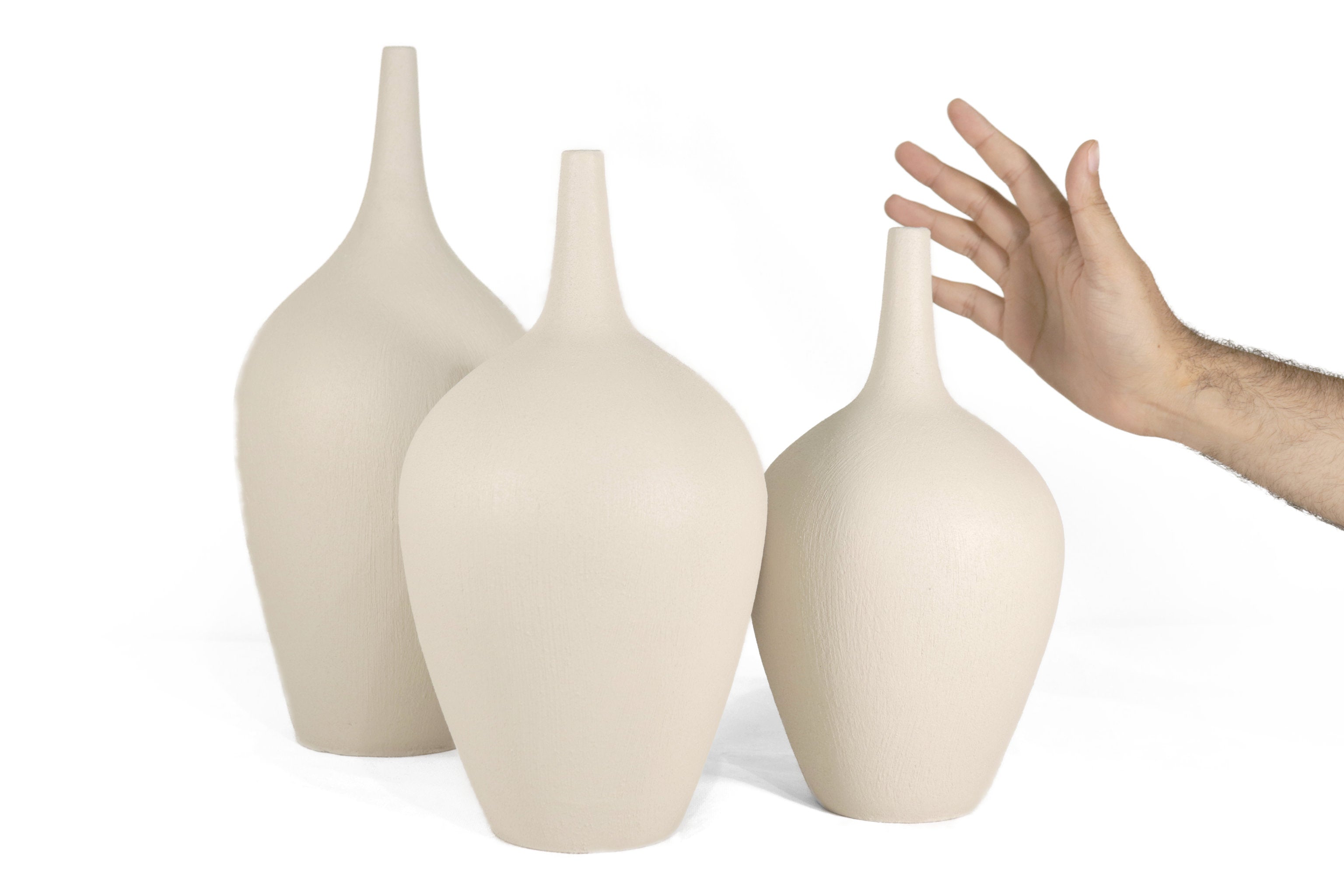 Set of contemporary decorative vases - Long Mouth Tonala