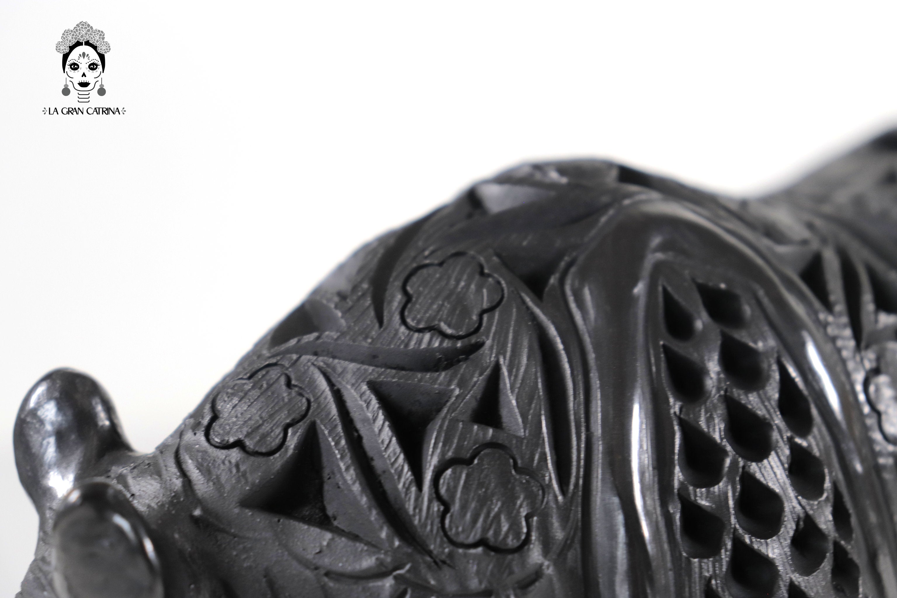 Black Clay Rhinoceros - 5.5 in. Tere Oax