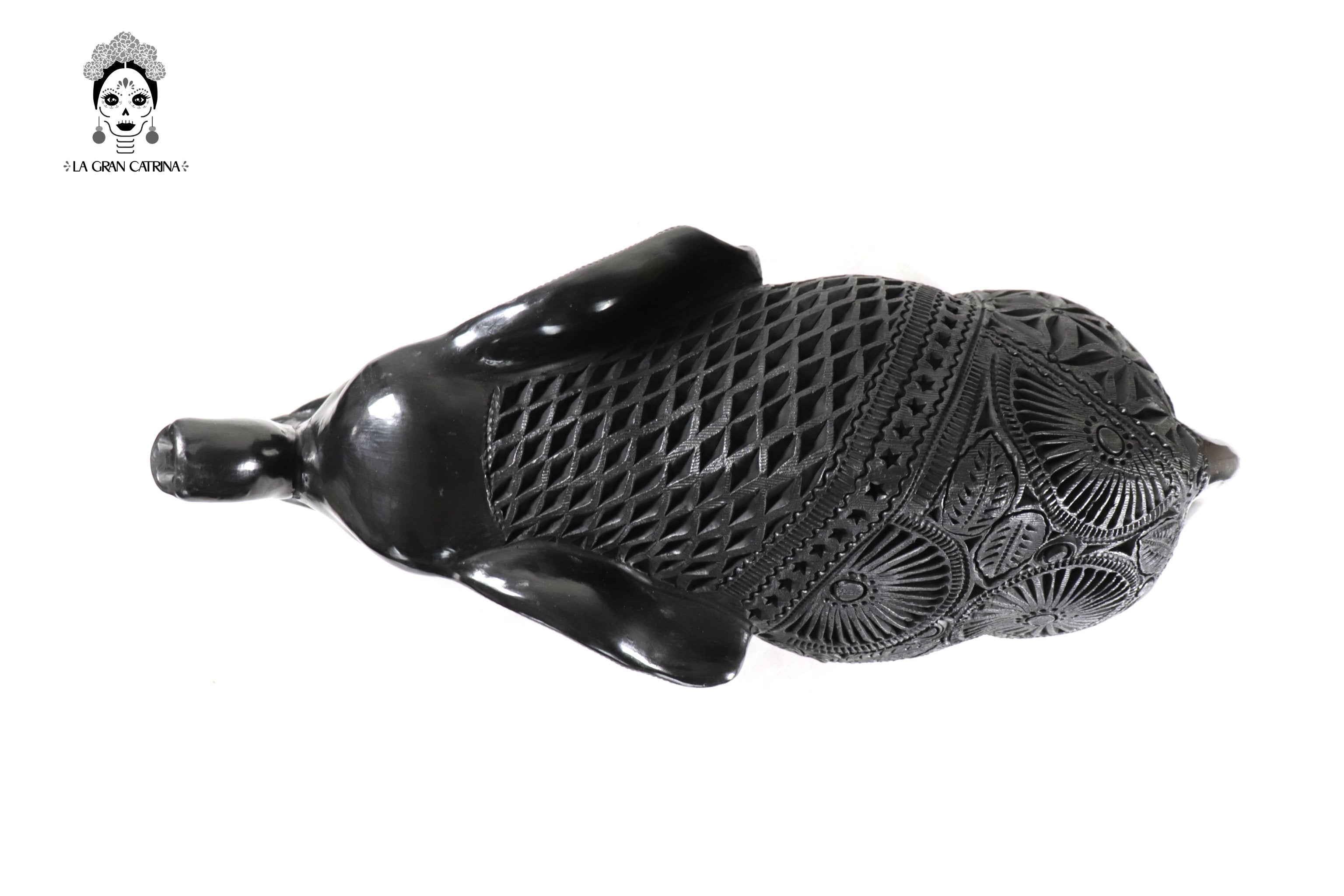 Elefante of Black Clay - 15.7 in. Tere Oax