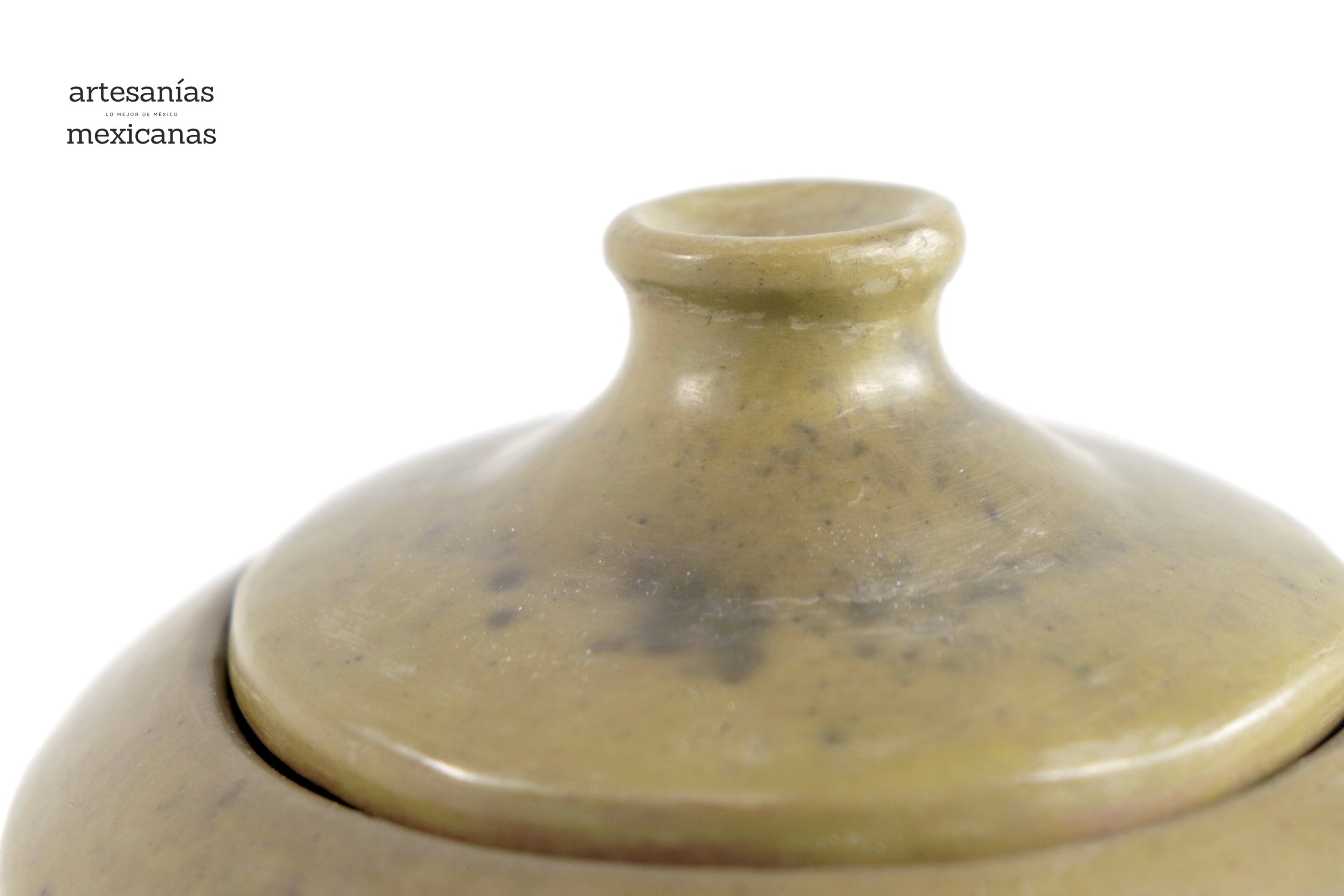 Sugar Bowl olive green - 4.7 in. - Handcraft Wholesale Trejo