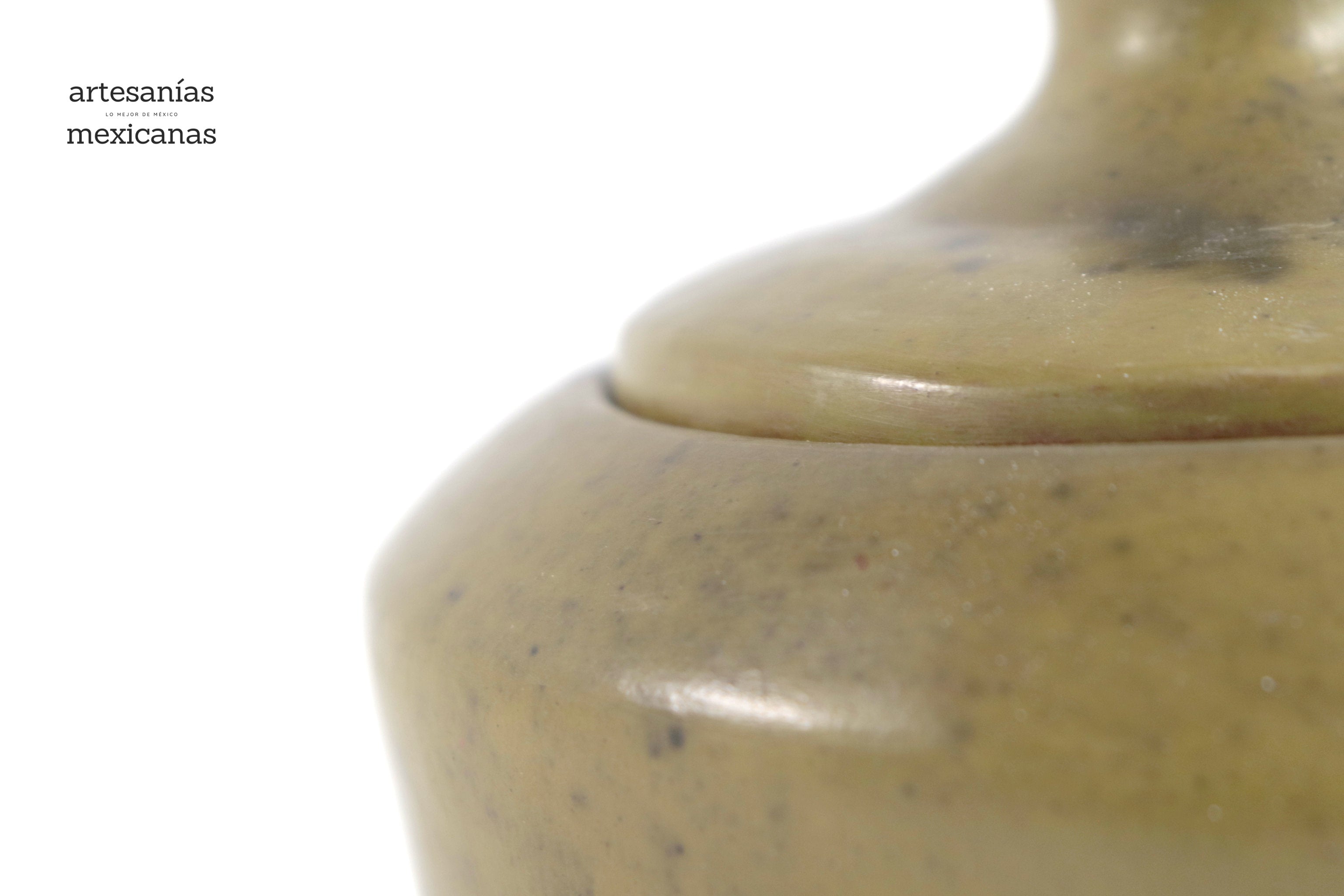 Sugar Bowl olive green - 4.7 in. - Handcraft Wholesale Trejo