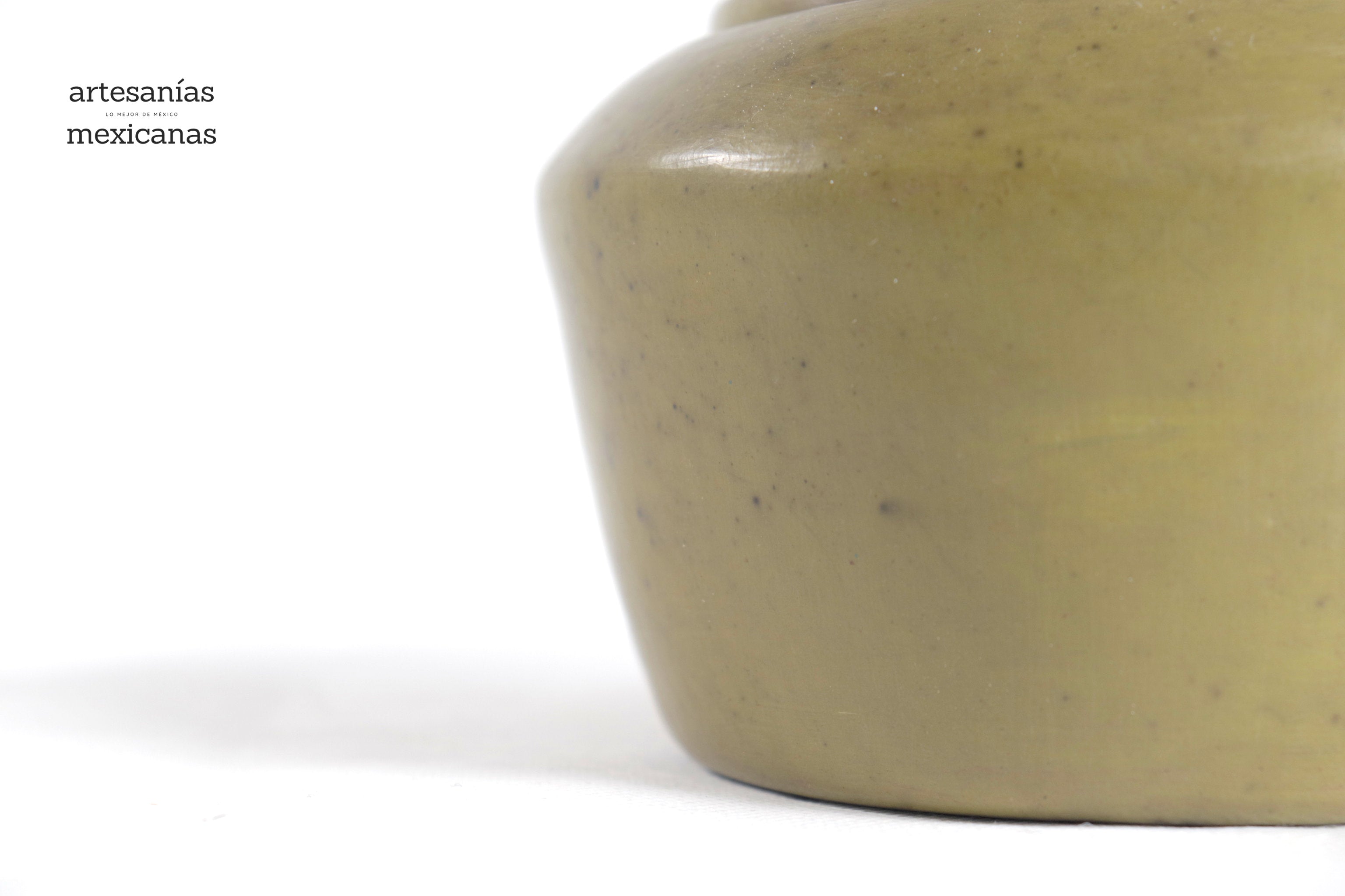 Sugar Bowl olive green - 4.7 in. - Handcraft Wholesale Trejo