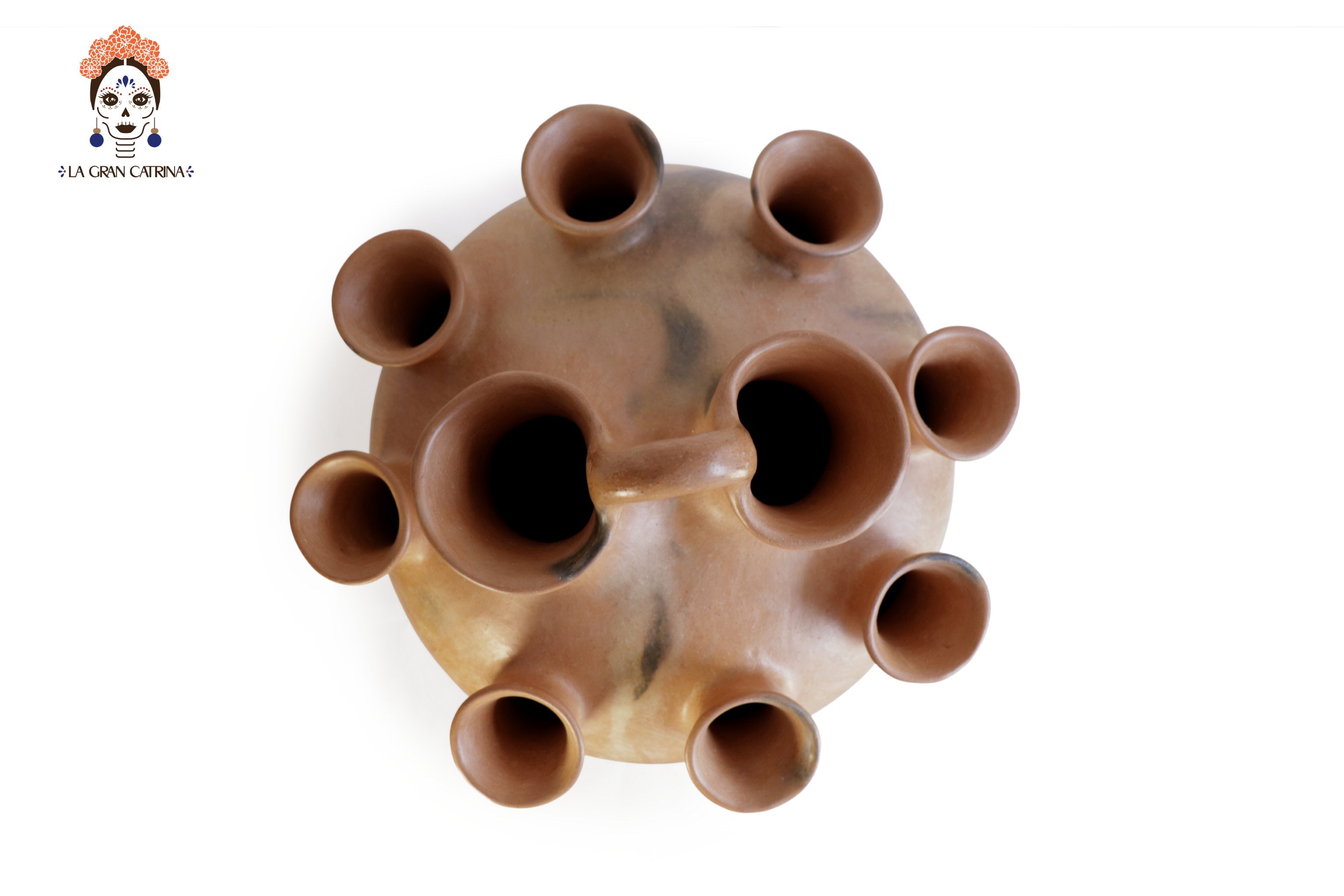 Vessel Ancestral Mixe of 10 openings - 20.8 in. Silvia Mixe