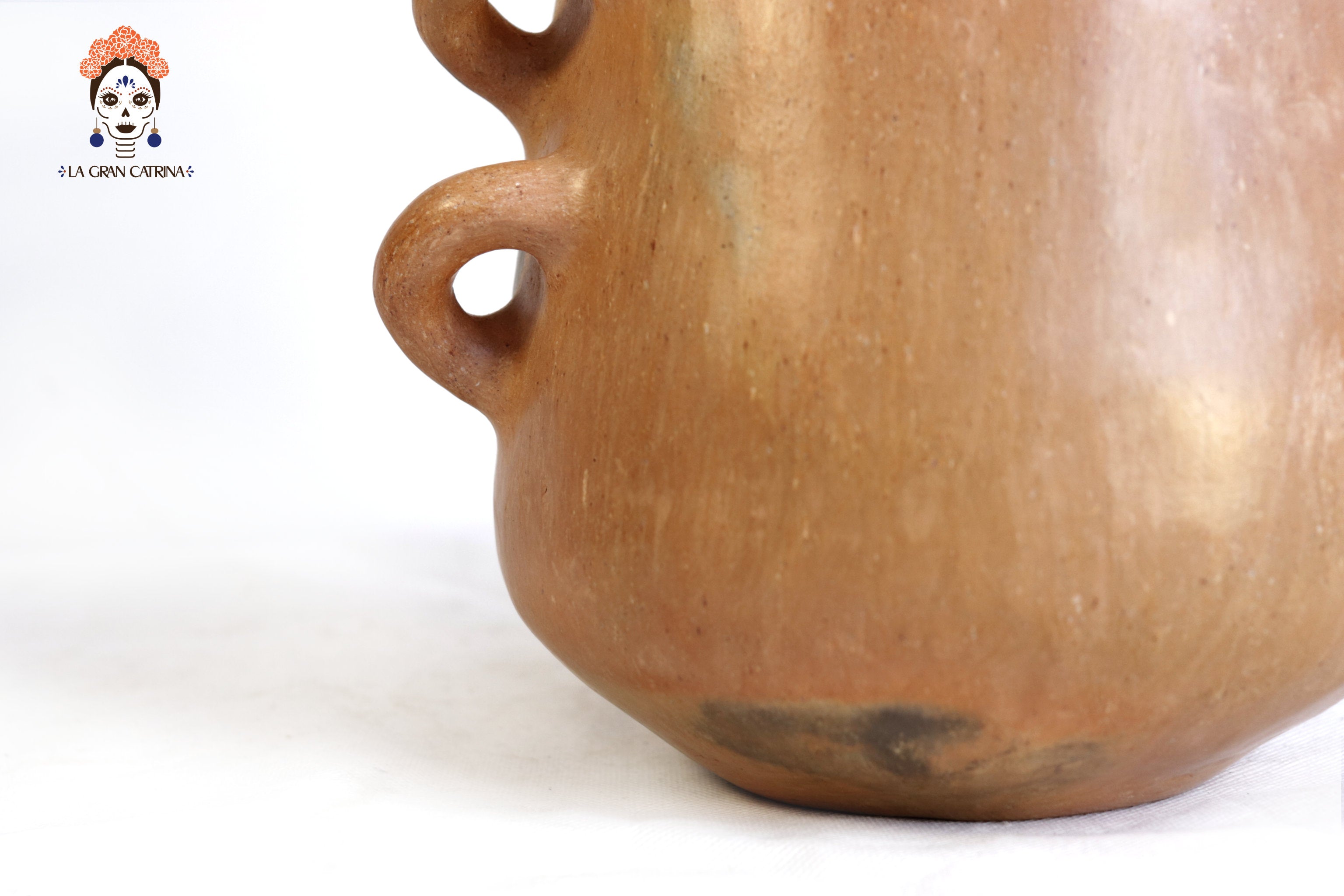 Vessel Ancestral Mixe with ladder handles - 11.4 in. Silvia Mixe