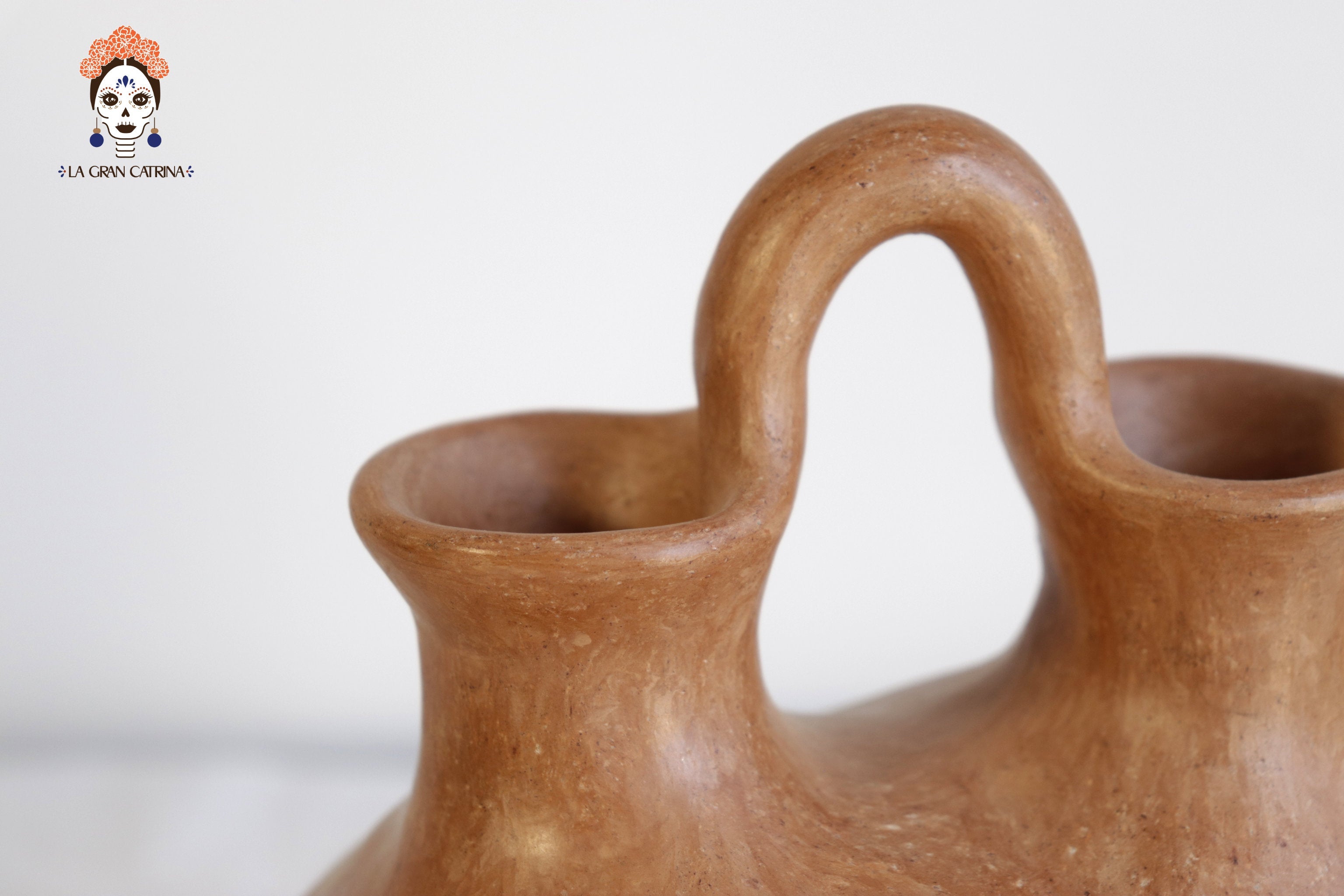 Vessel Ancestral Mixe with 2 openings - 9.8 in. Silvia Mixe