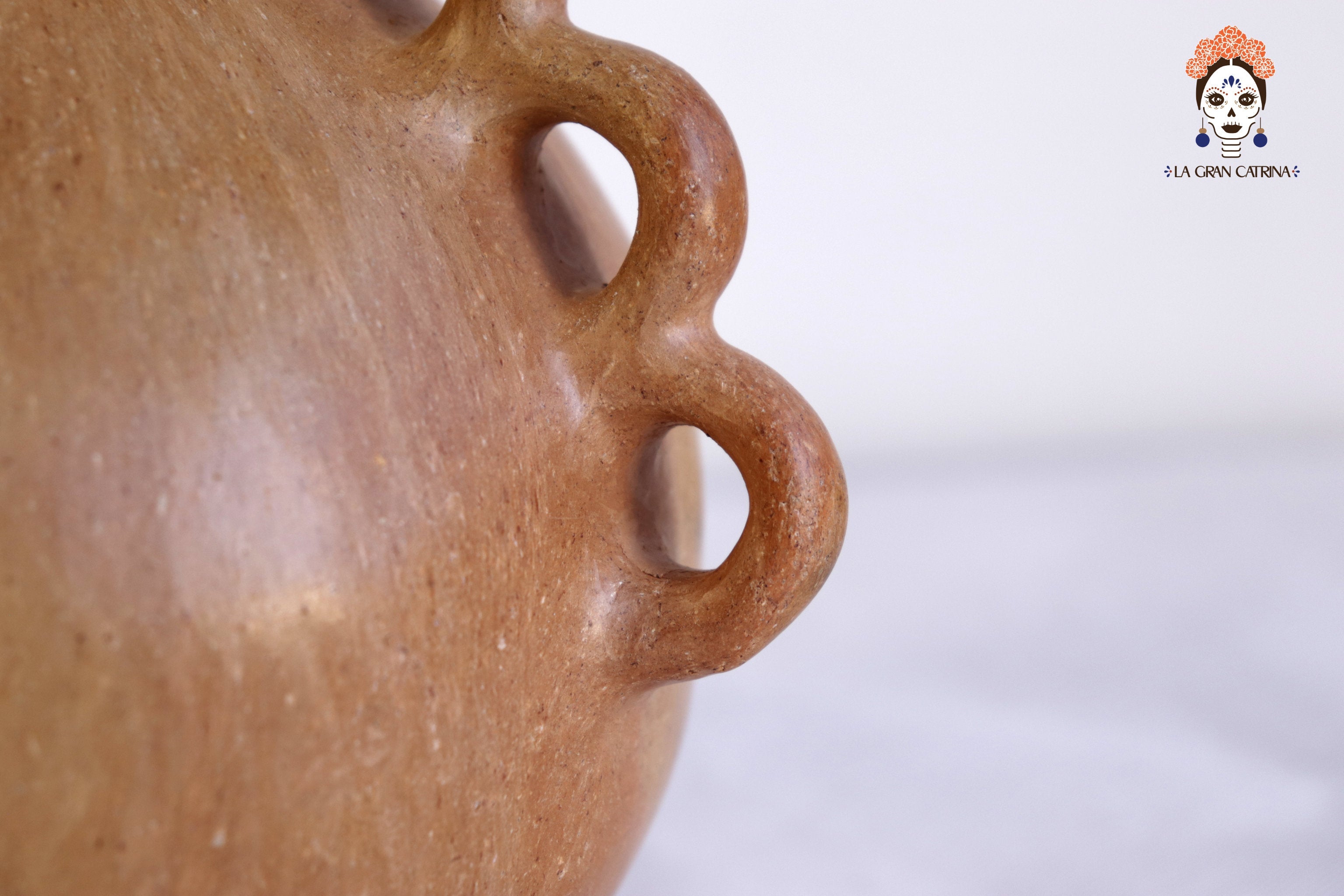 Vessel Ancestral Mixe with 9 handles - 7.8 in. Silvia Mixe