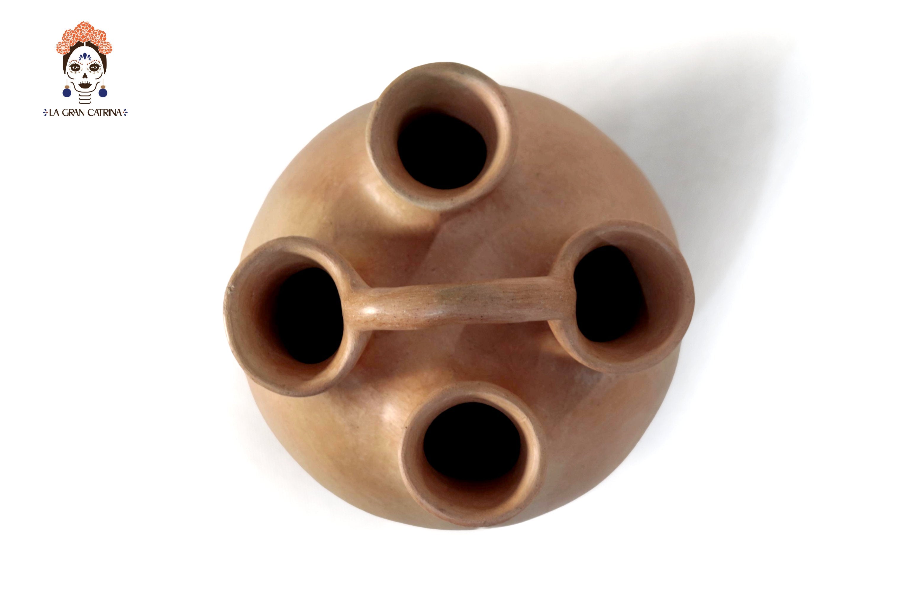 Vessel Ancestral Mixe with 4 openings - 9.4 in. Silvia Mixe