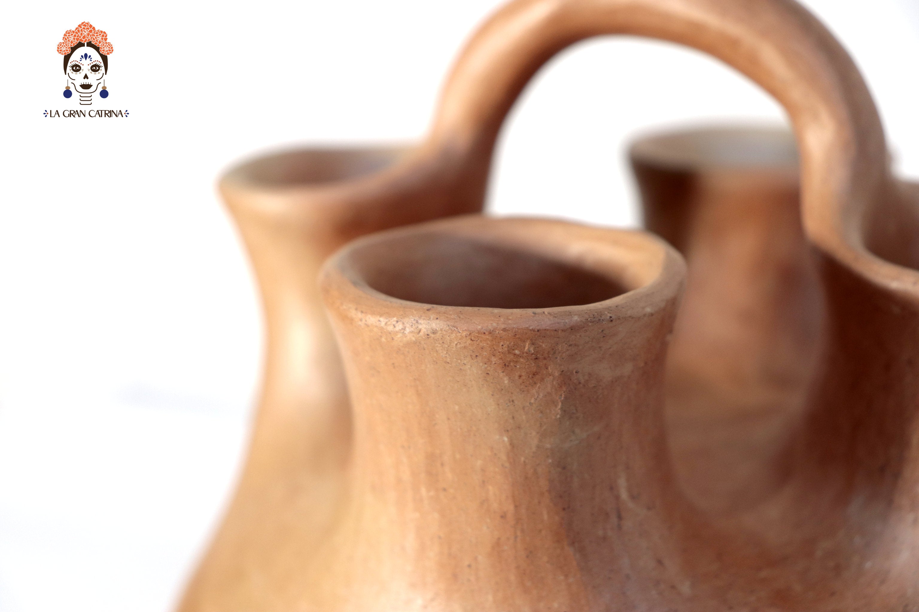 Vessel Ancestral Mixe with 4 openings - 9.4 in. Silvia Mixe