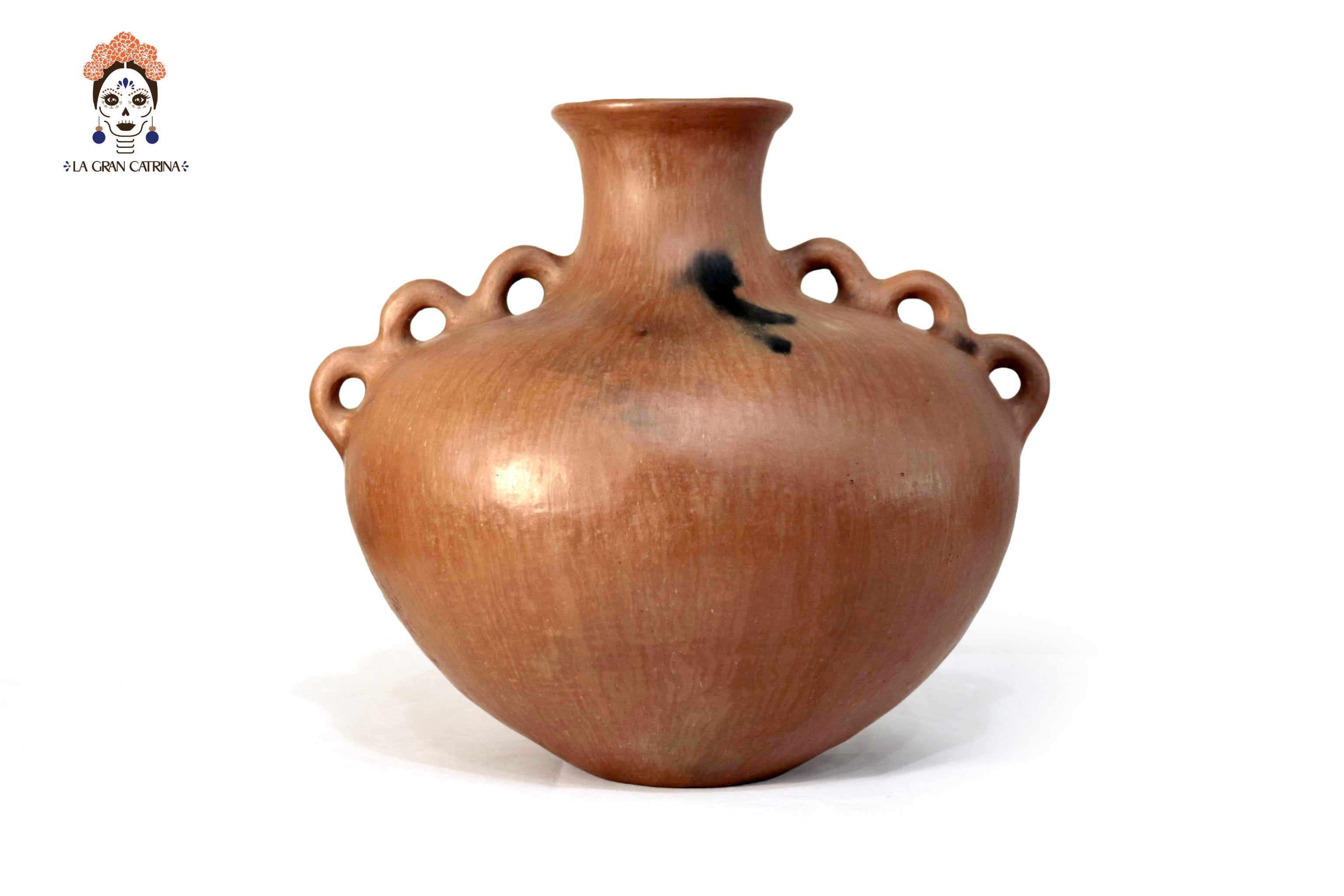 Vessel Ancestral Mixe with 6 handles - 13.3 in. Silvia Mixe