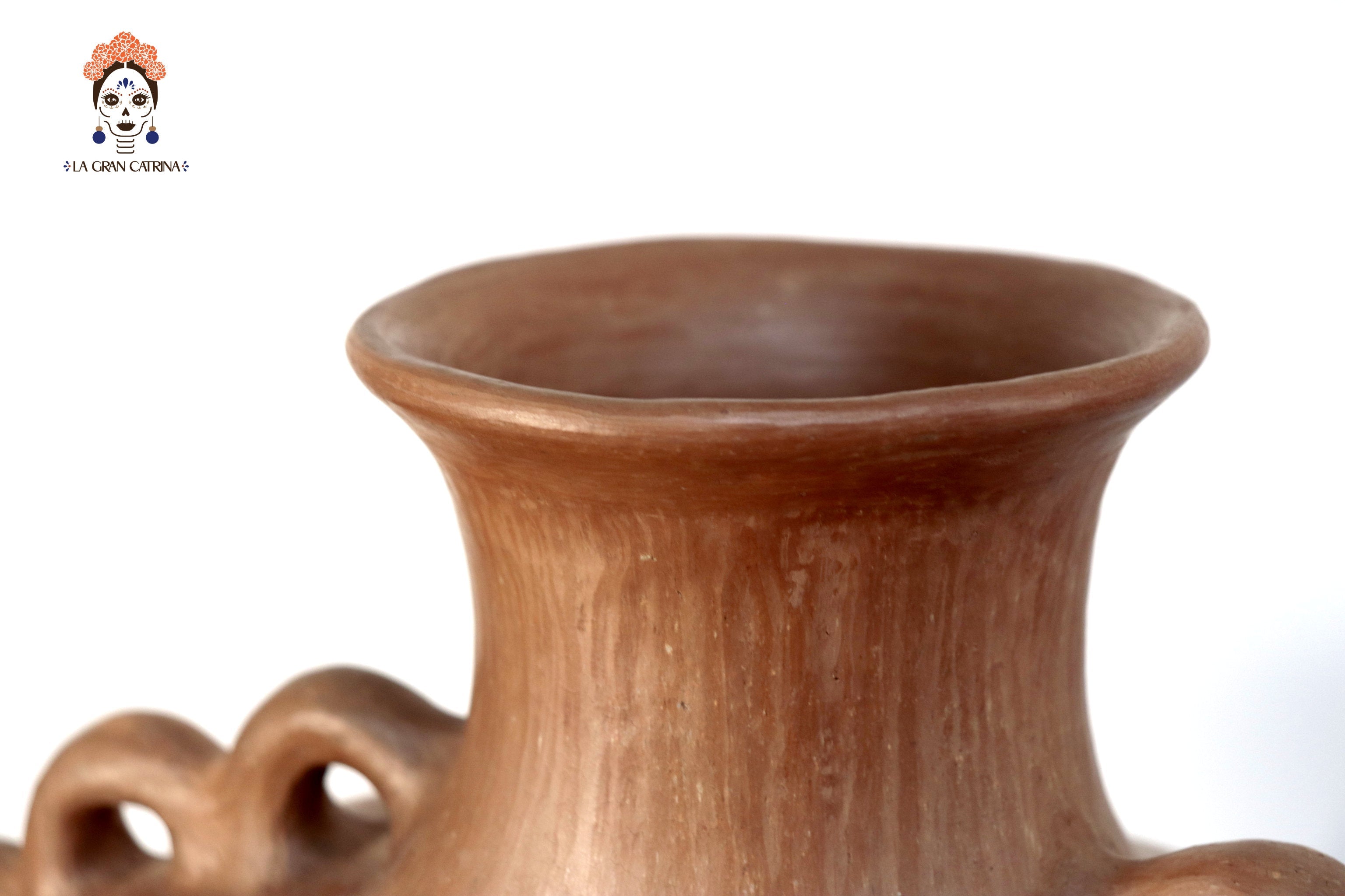 Vessel Ancestral Mixe with 6 handles - 13.3 in. Silvia Mixe