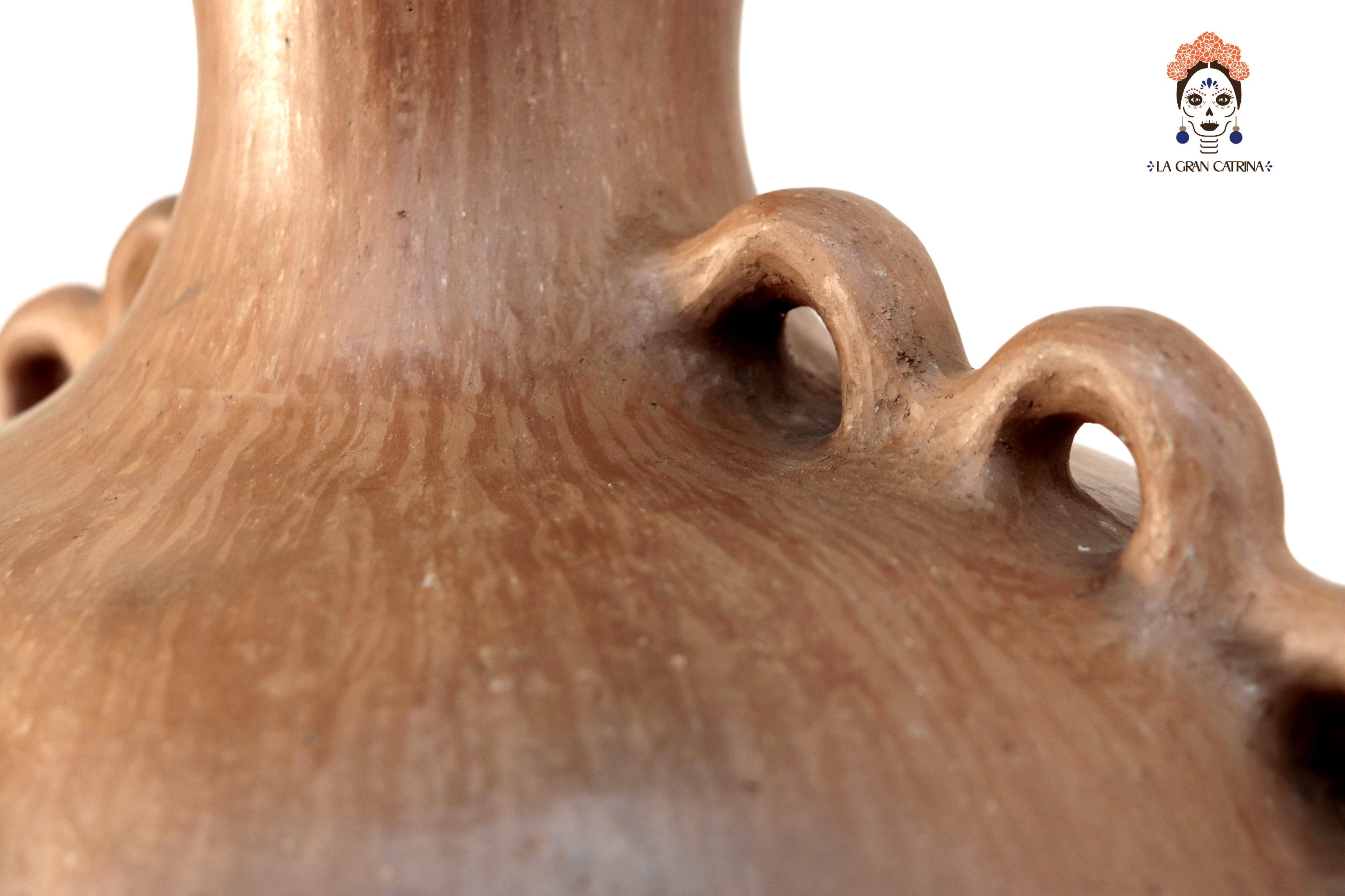 Vessel Ancestral Mixe with 6 handles - 13.3 in. Silvia Mixe