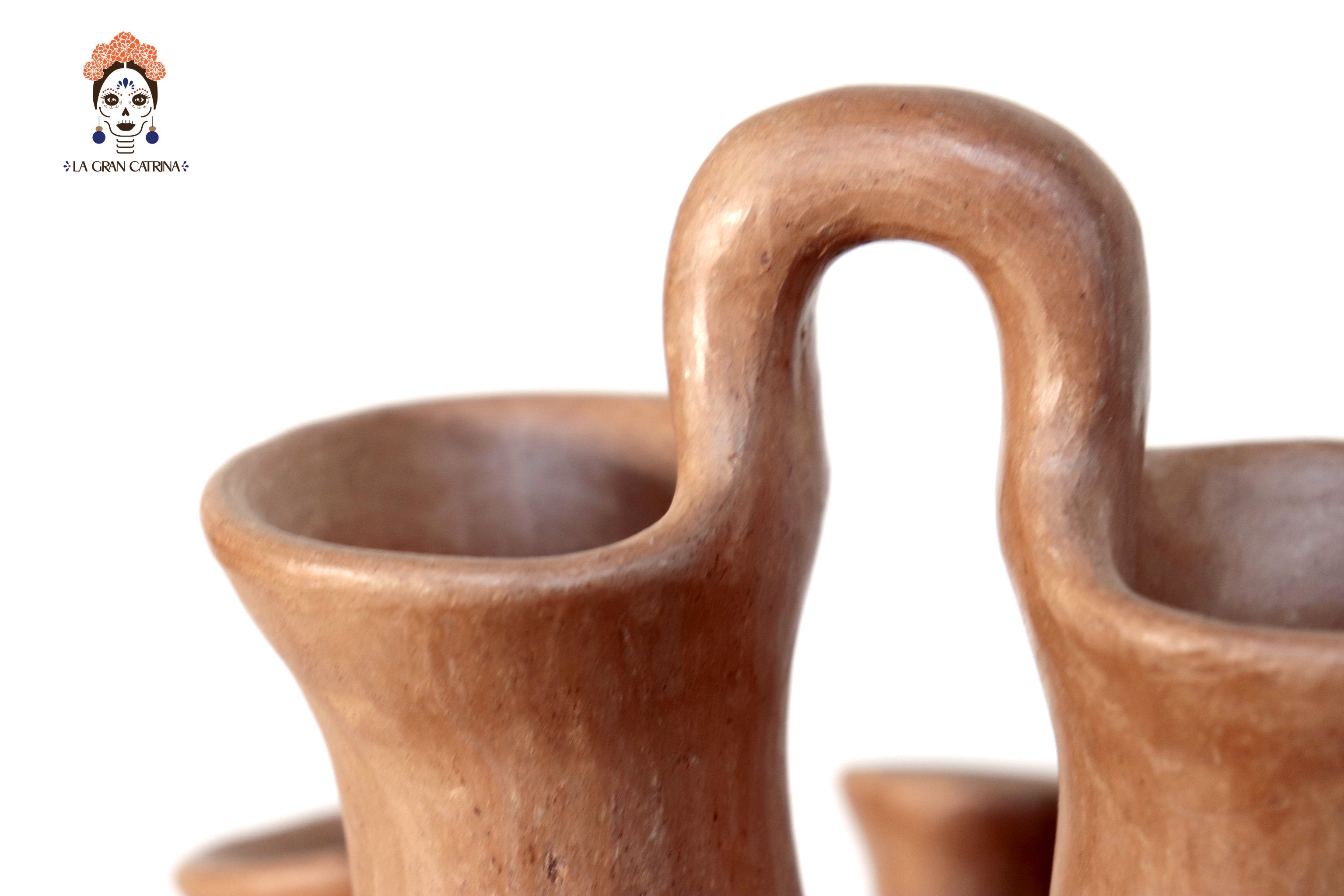 Vessel Ancestral Mixe with 8 openings - 10.6 in. Silvia Mixe