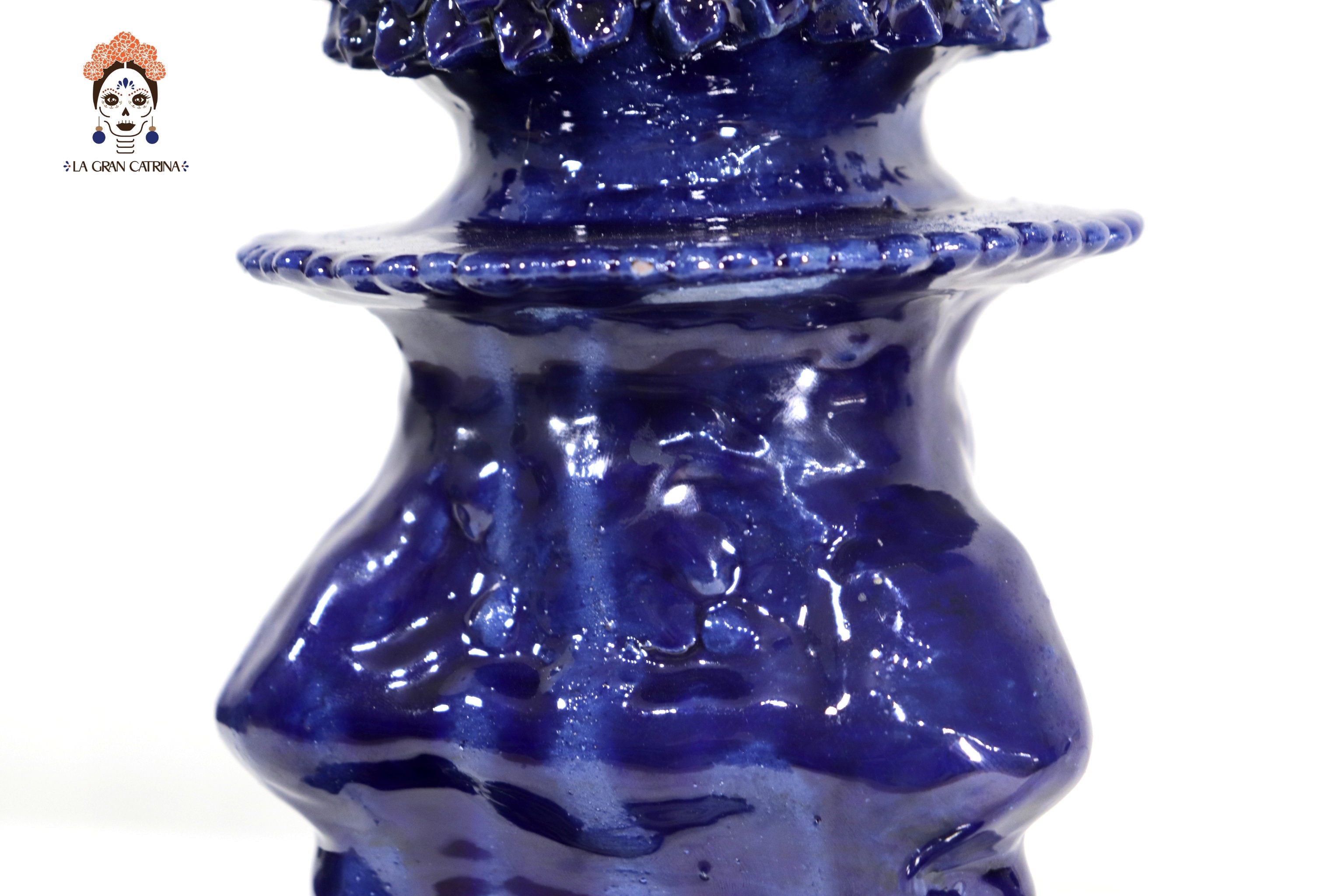 Candleholder Blue 5-Candle - Glazed Clay - 20 in. Juan Gtz