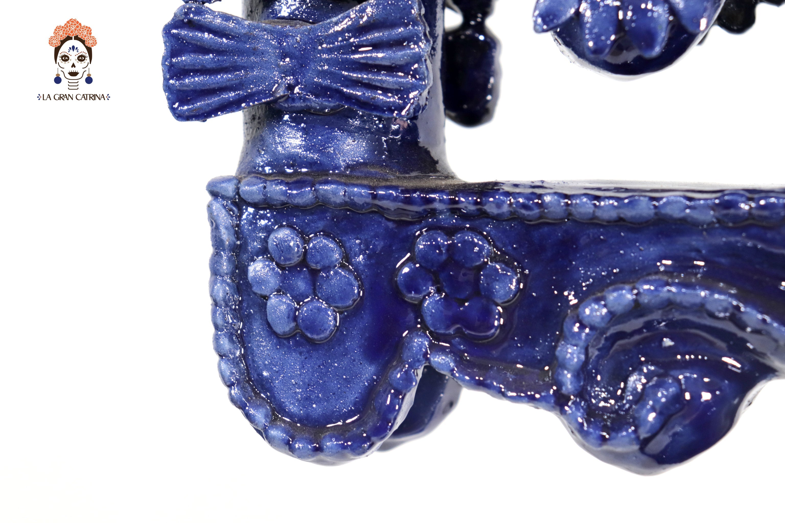 Candleholder Blue 5-Candle - Glazed Clay - 20 in. Juan Gtz