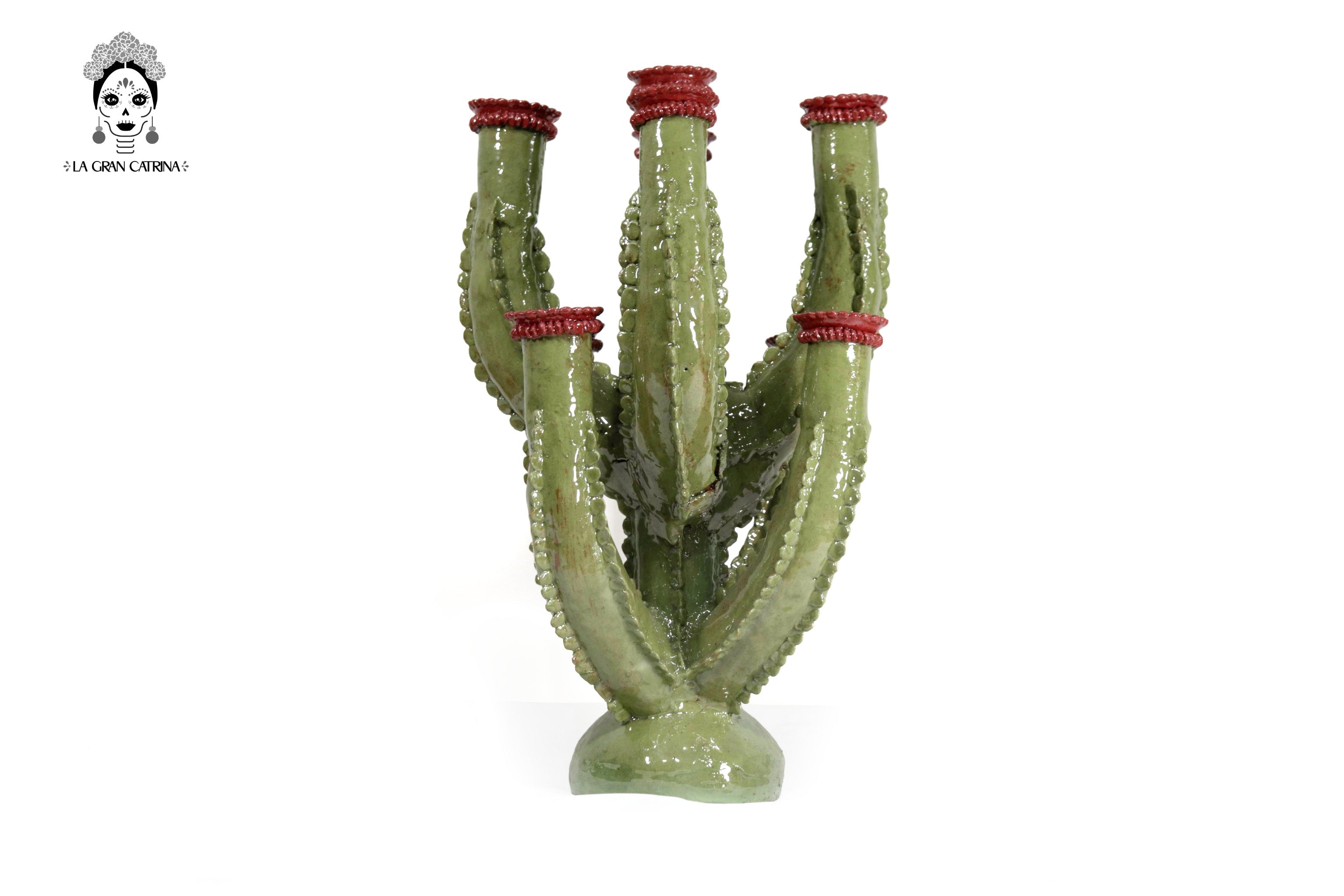 Candleholder Prickly Pear Cactus Olive - 17.3 in. Juan Gtz