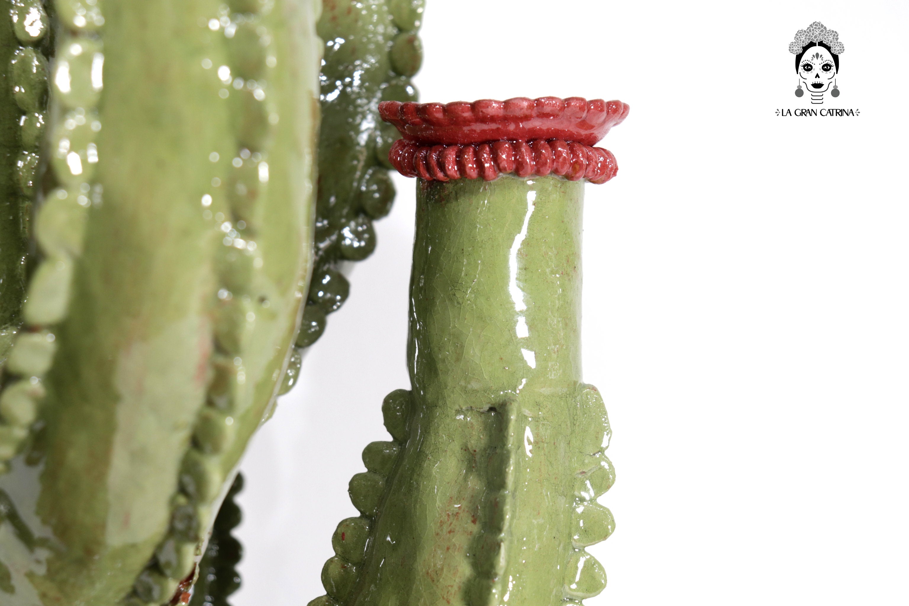 Candleholder Prickly Pear Cactus Olive - 17.3 in. Juan Gtz
