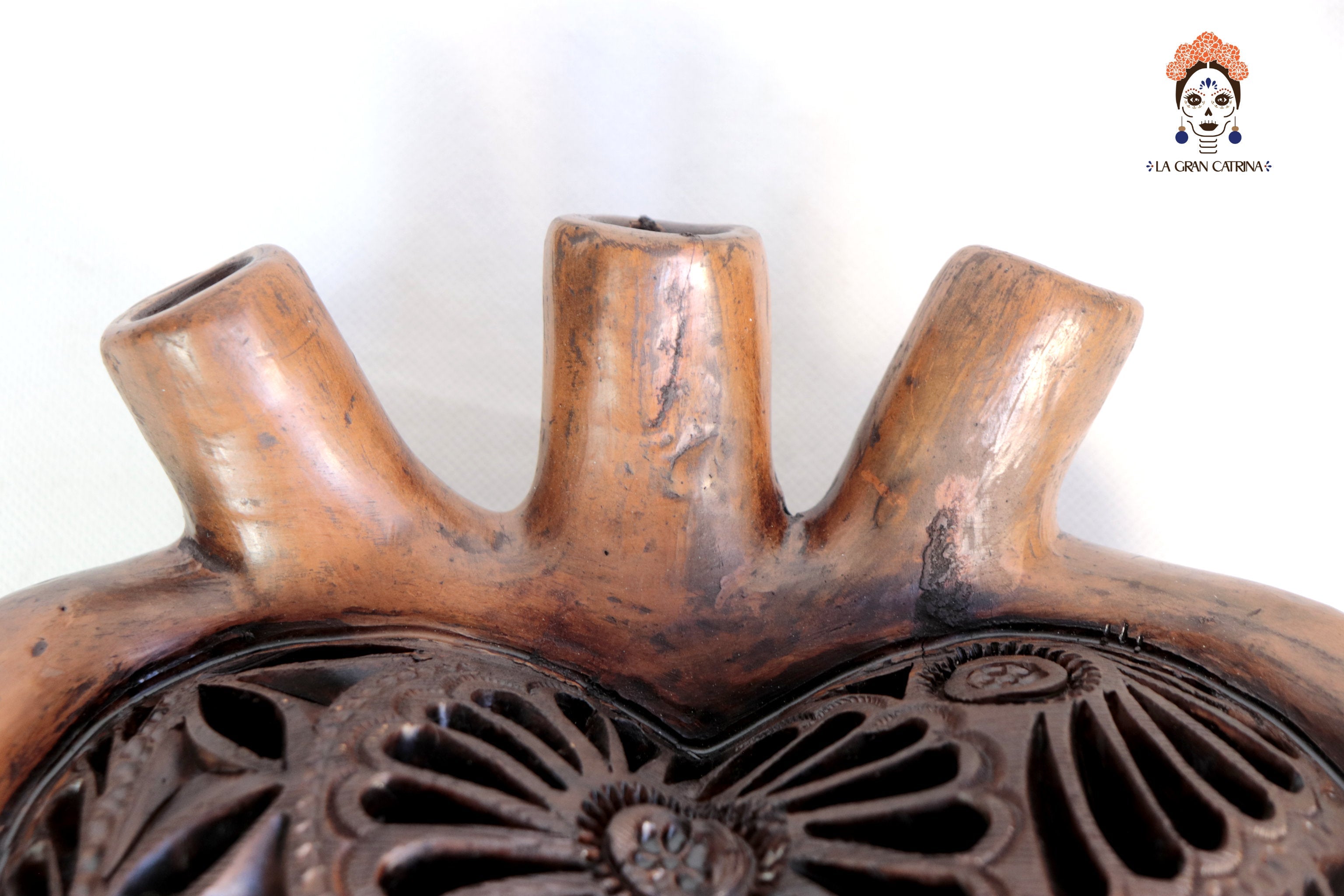 Heart Arteria Brown en Black Clay 11 in. Tere Oax