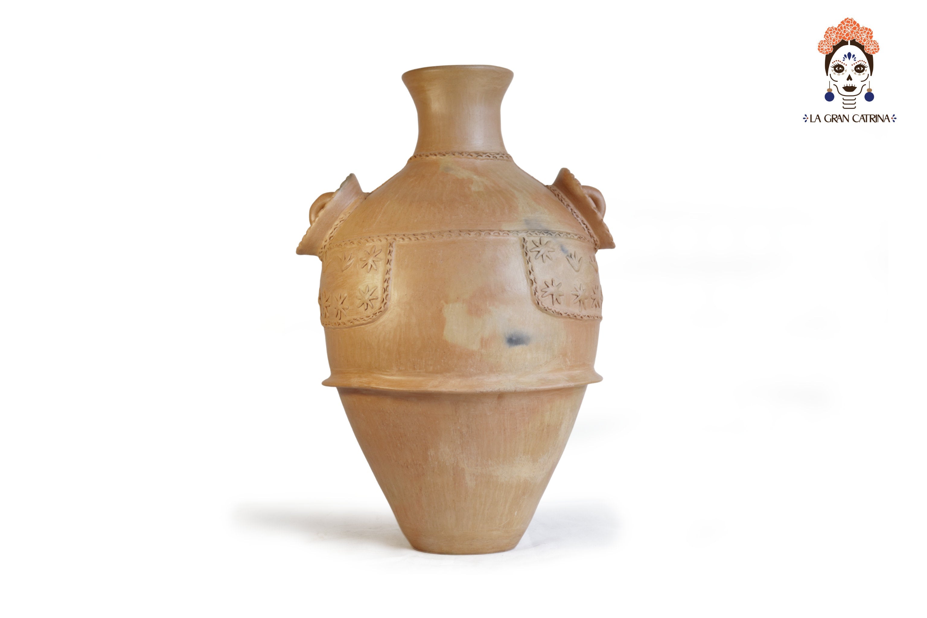 Vessel Mixe Tlahui Huipil of Natural Clay - 23.6 in. Silvia Mixe