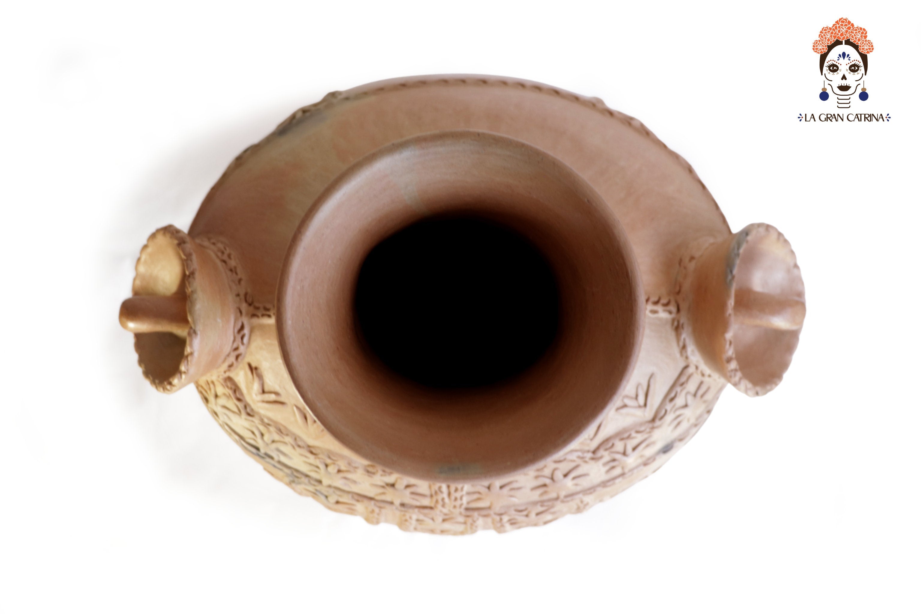 Vessel Mixe Tlahui Huipil of Natural Clay - 23.6 in. Silvia Mixe