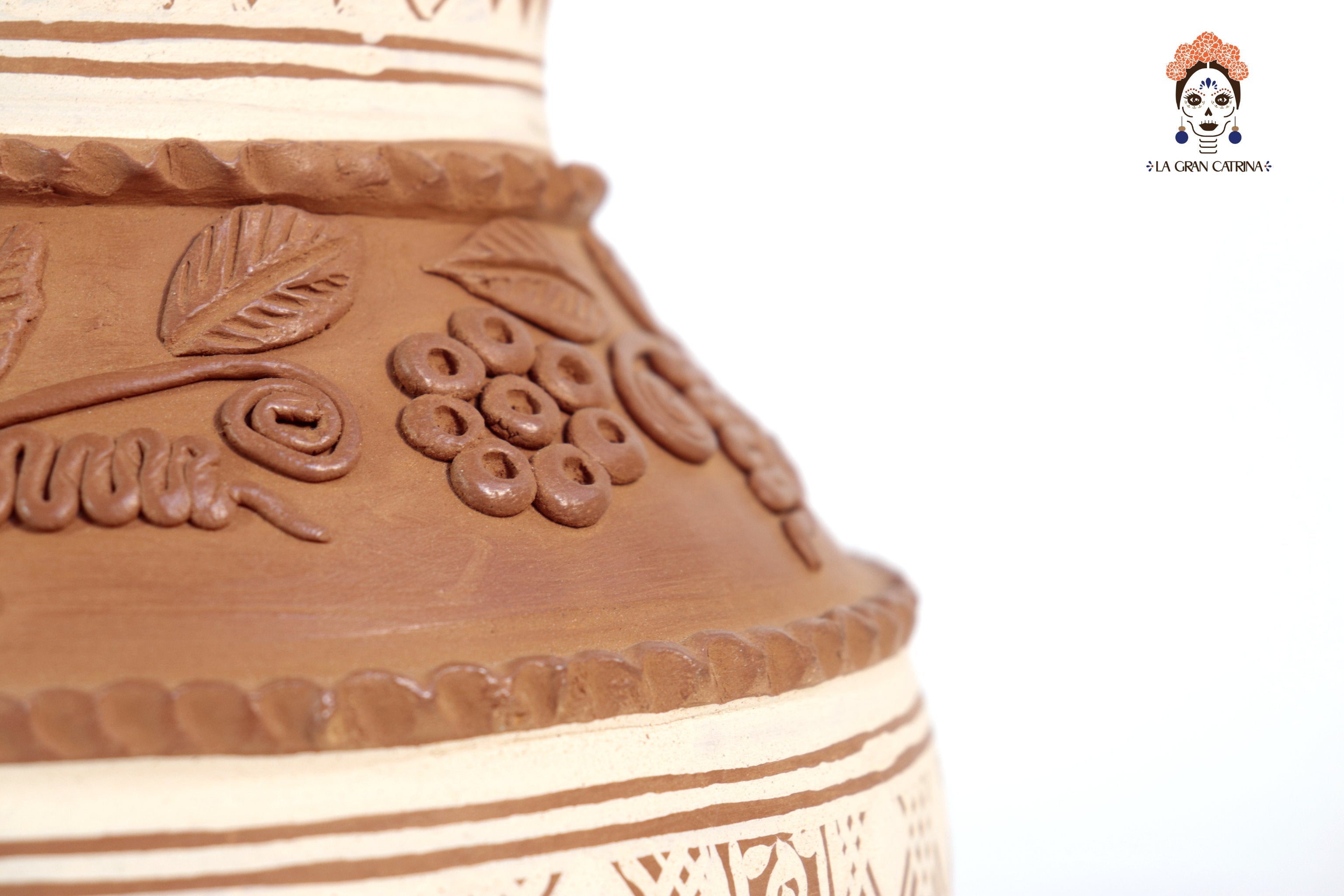 Vase Flower Clay - Patamban - 9.8 in. Patamban