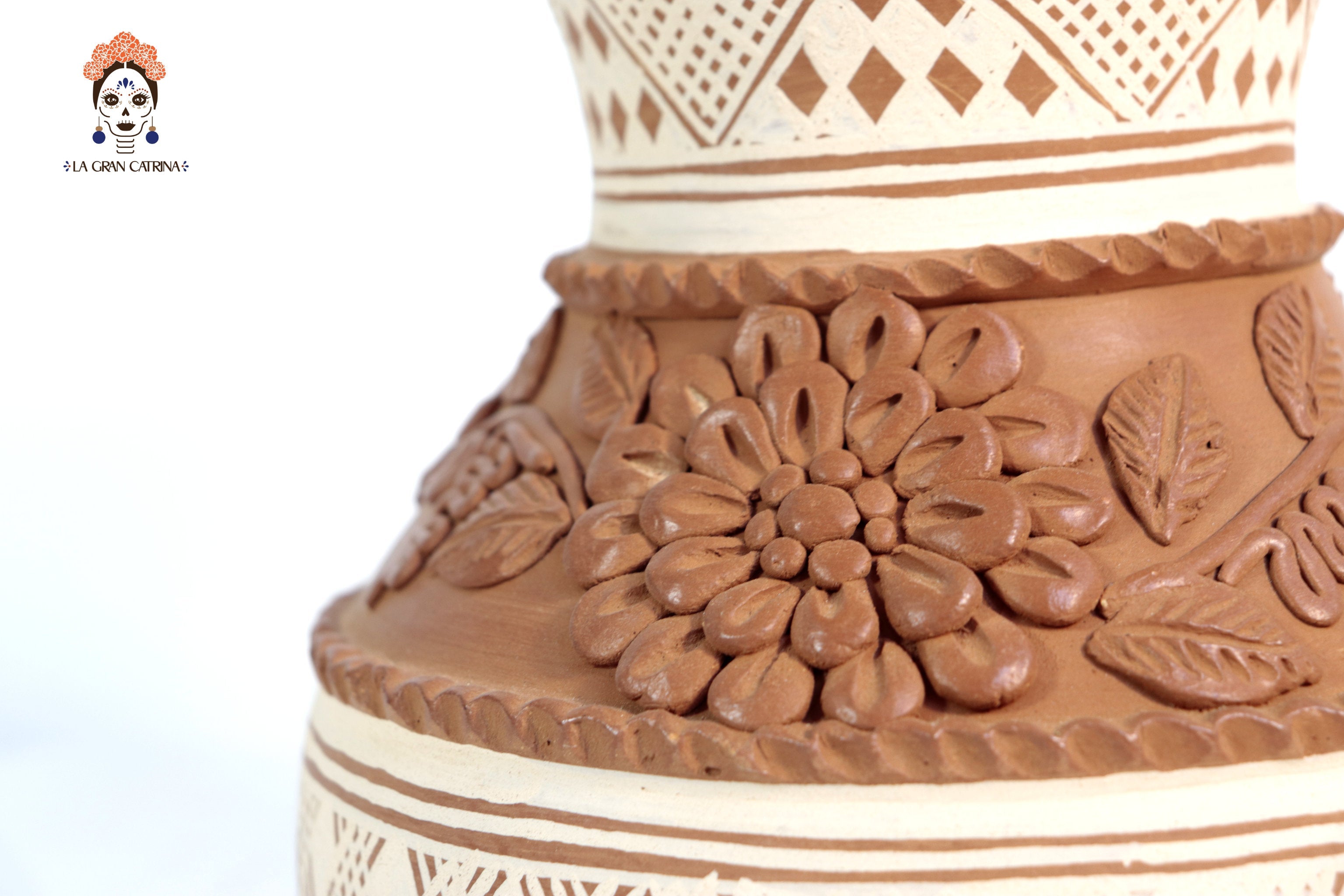Vase Flower Clay - Patamban - 9.8 in. Patamban