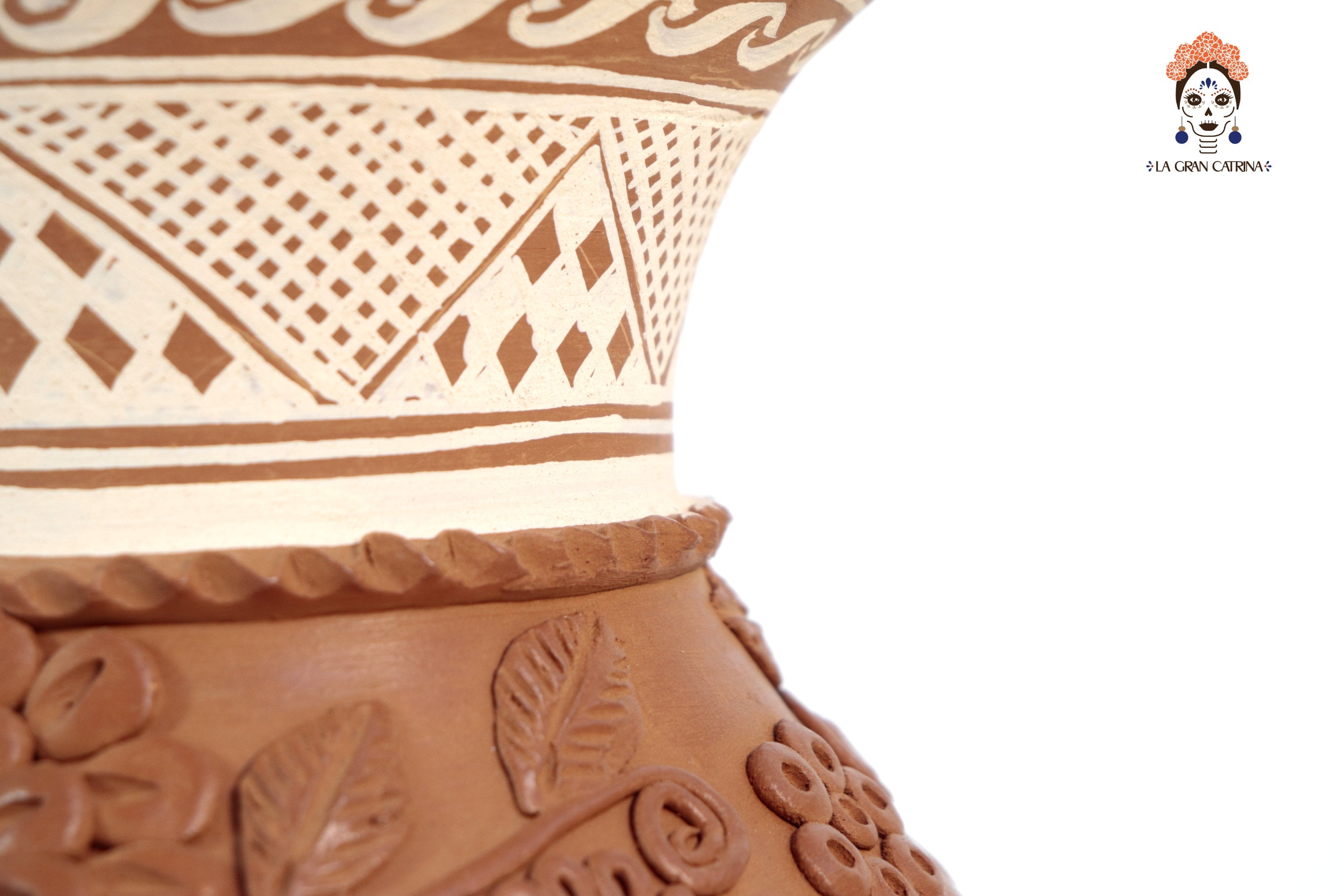 Vase Flower Clay - Patamban - 9.8 in. Patamban