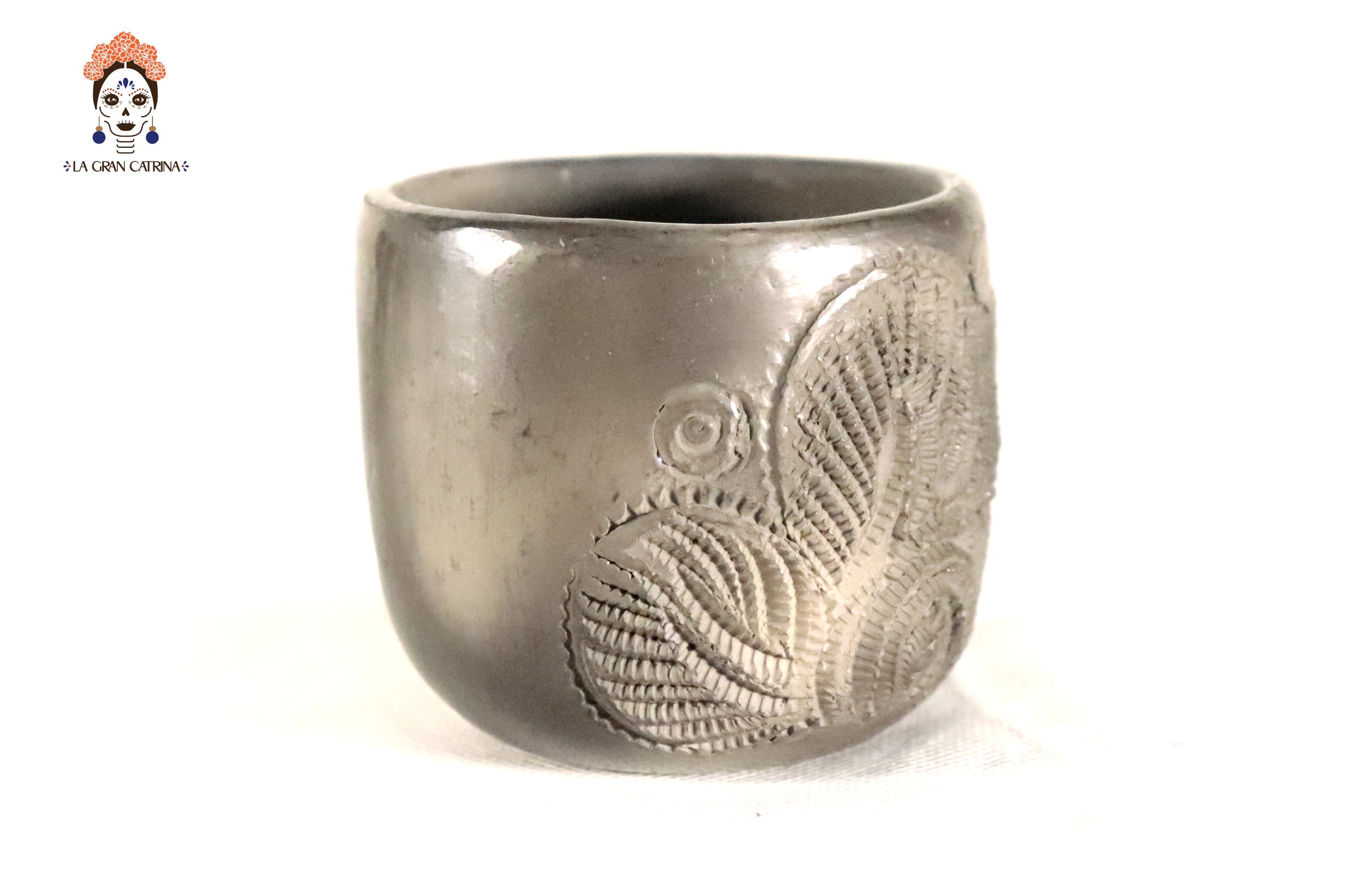 Handcrafted Black Clay Shot Glasses - Wholesale 10+ Pieces or More. 2.5 in. Tere Oax
