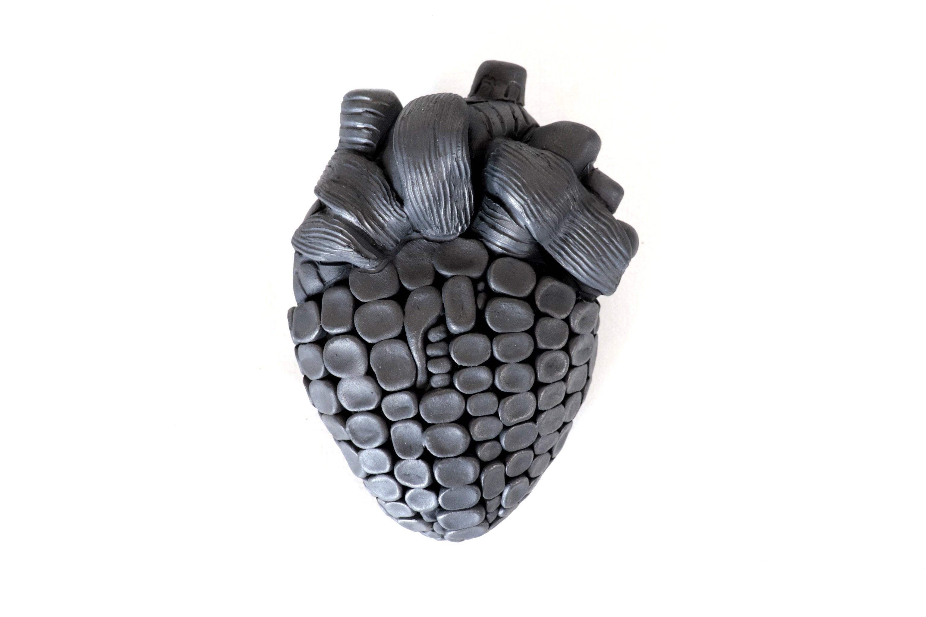 Corn Heart Model 2 - San Bartolo Black Clay 7.8 in. - in. Production Tierra Lumbre