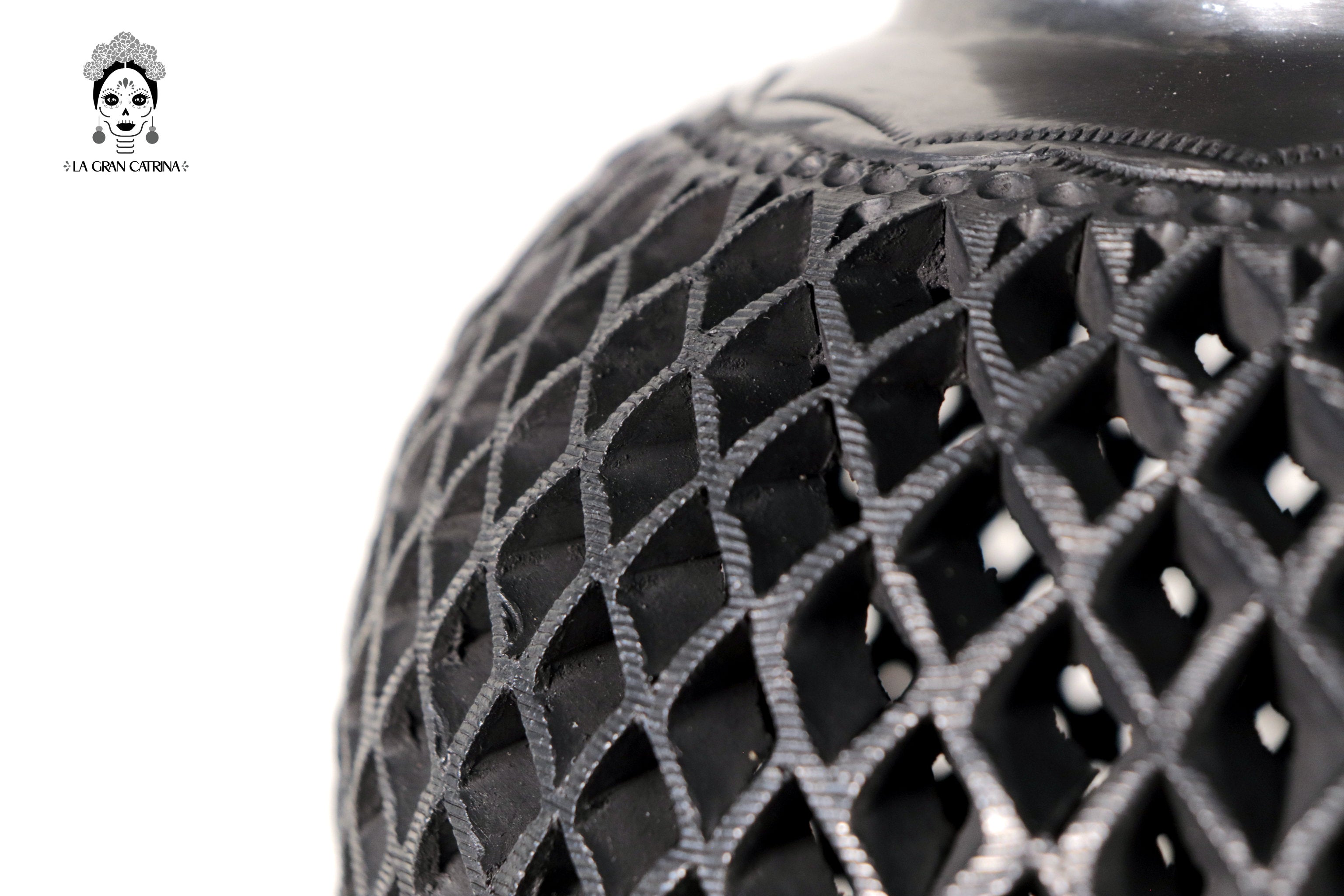 Handcrafted Black Clay Tibor Jar III 13.7 in. Tere Oax