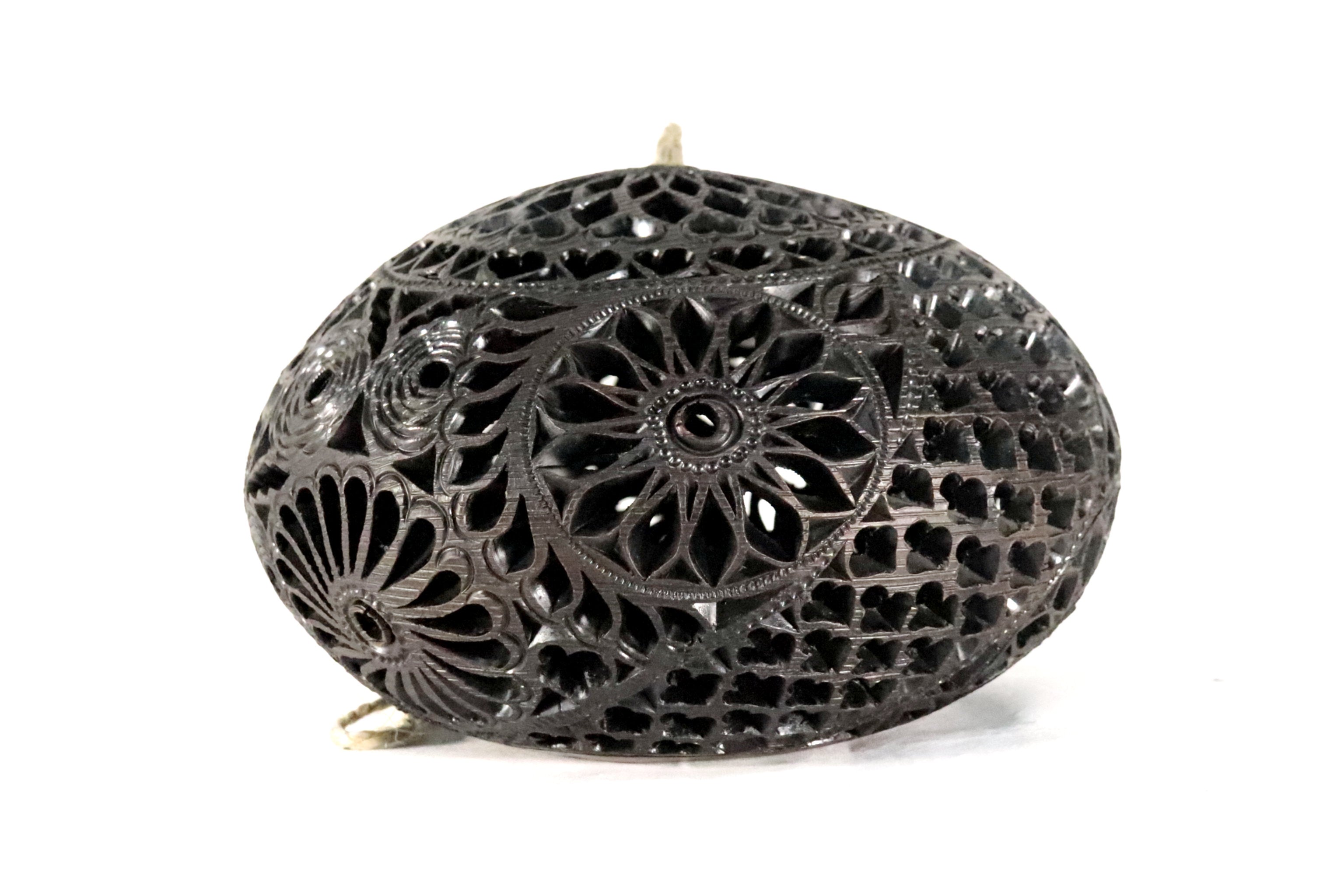 Black Clay Brown Lamp 11.8 in. Tere Oax