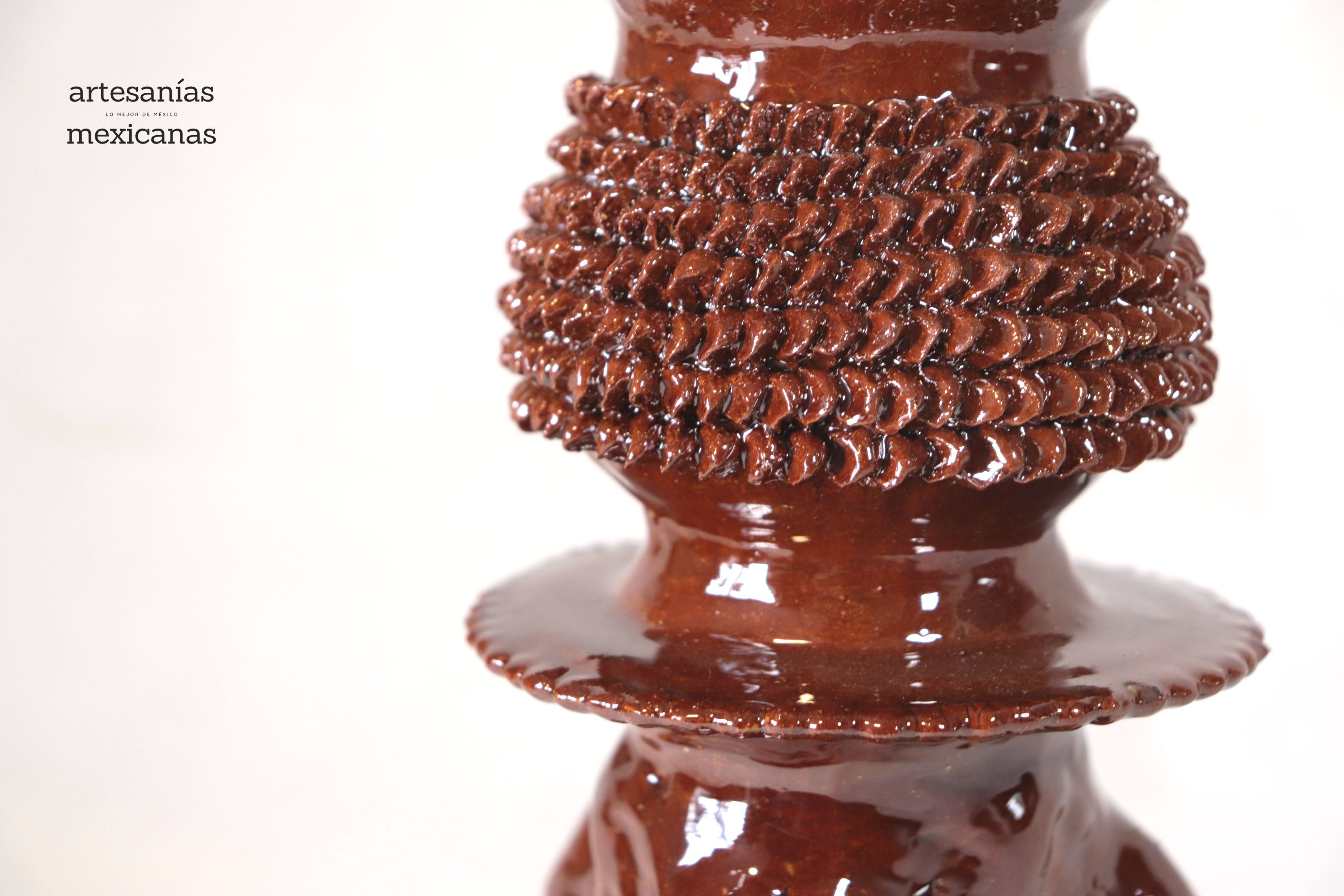 Set of 3 Candleholders browns - Glazed Clay Juan Gtz