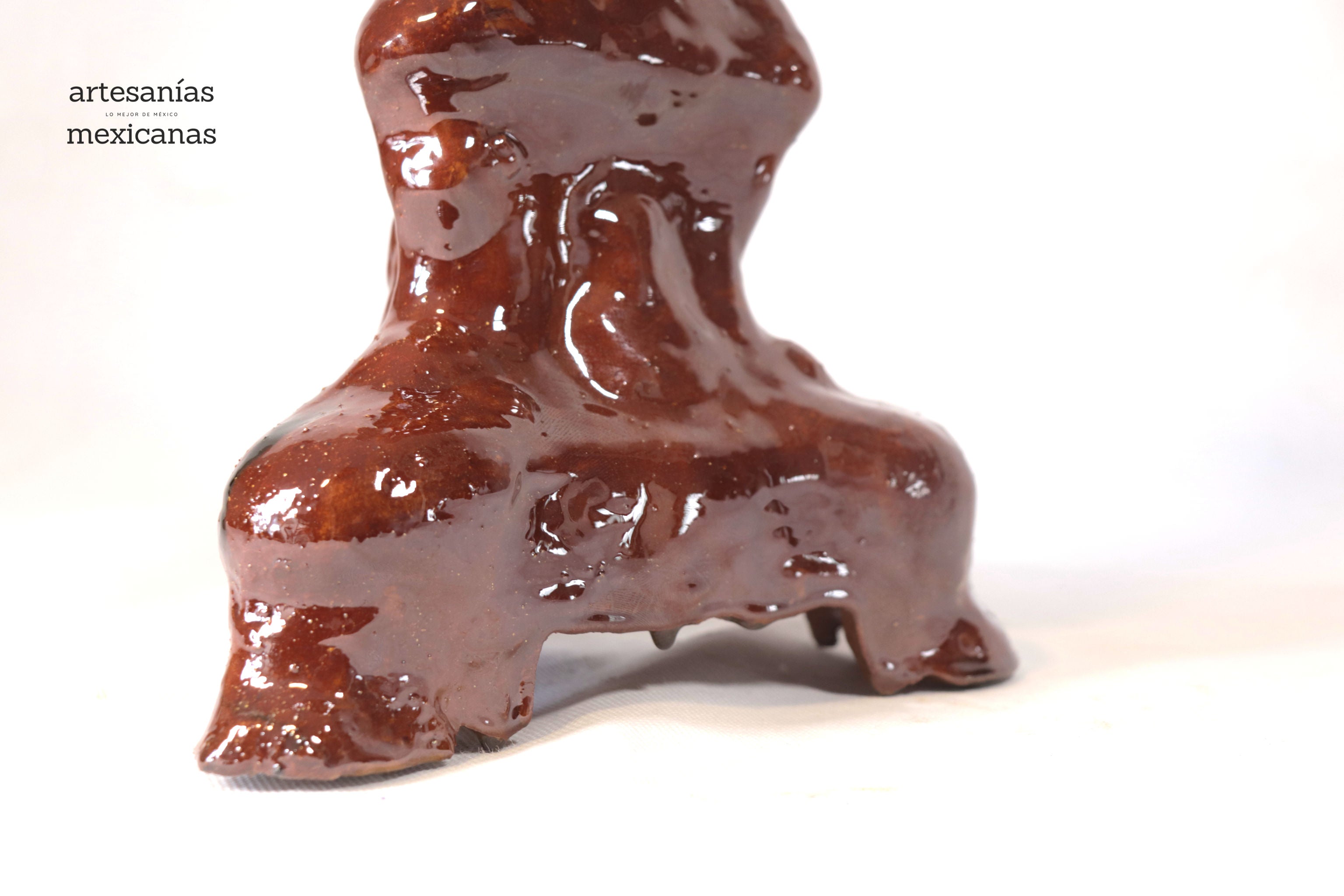 Set of 3 Candleholders browns - Glazed Clay Juan Gtz