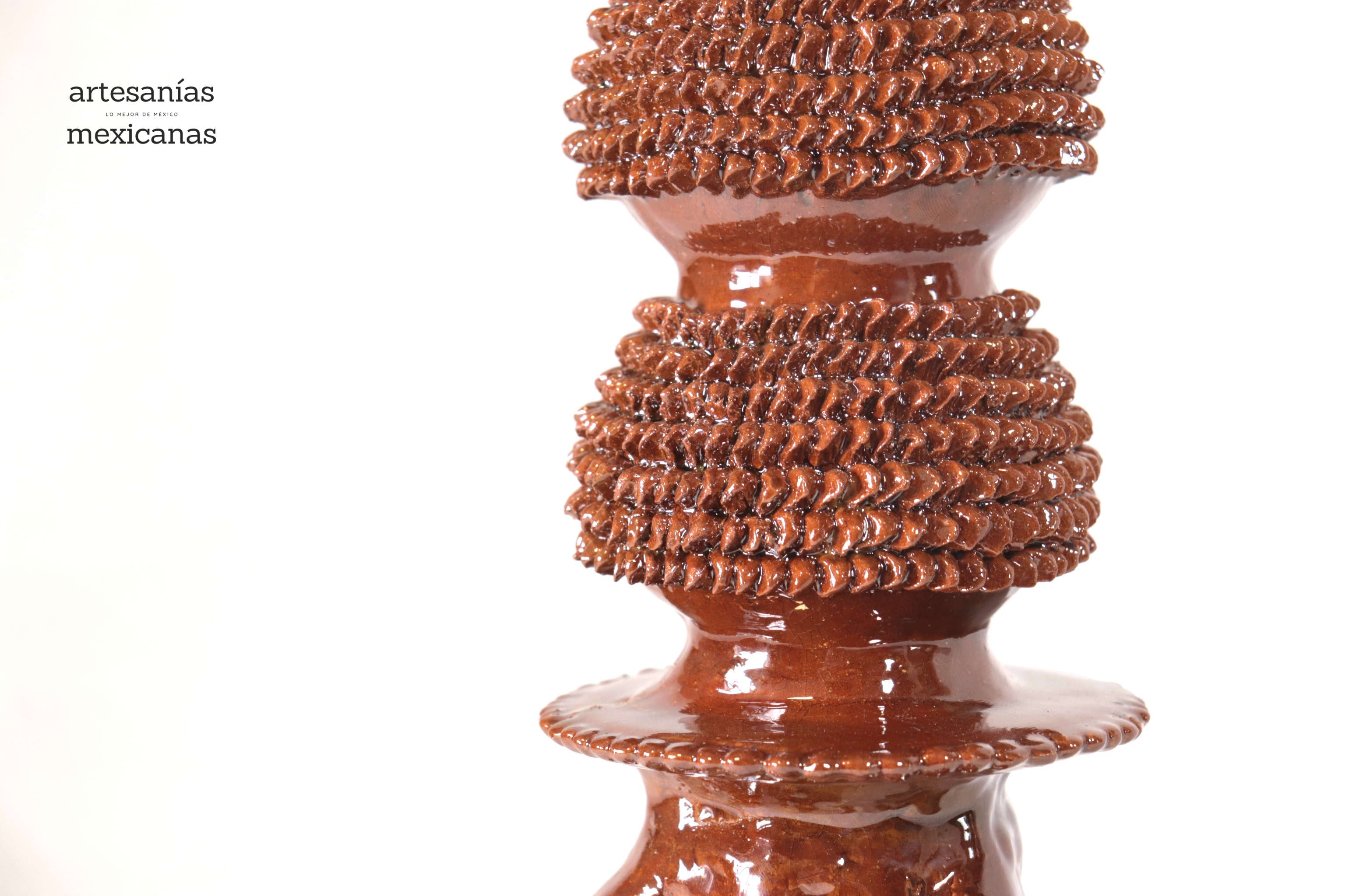 Set of 3 Candleholders browns - Glazed Clay Juan Gtz