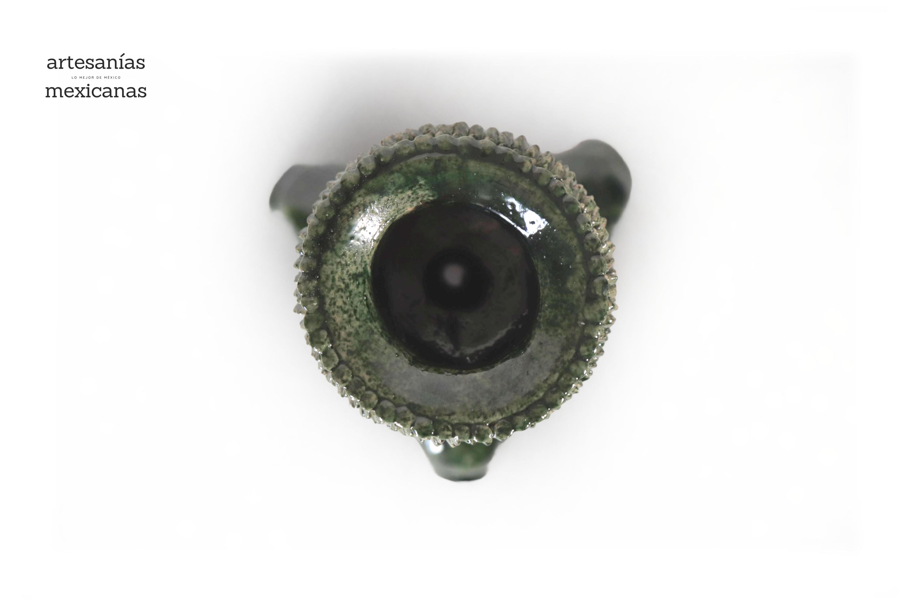 Set of 3 Candleholders Green - Glazed Clay Juan Gtz
