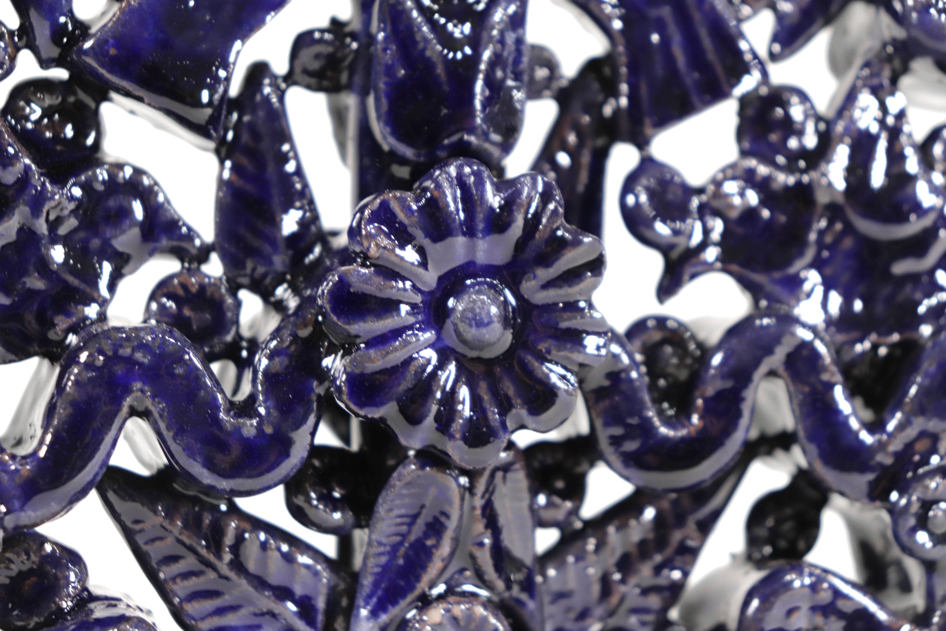 Candleholder Blue 9 candles - 11 in. - in. Production Tereri