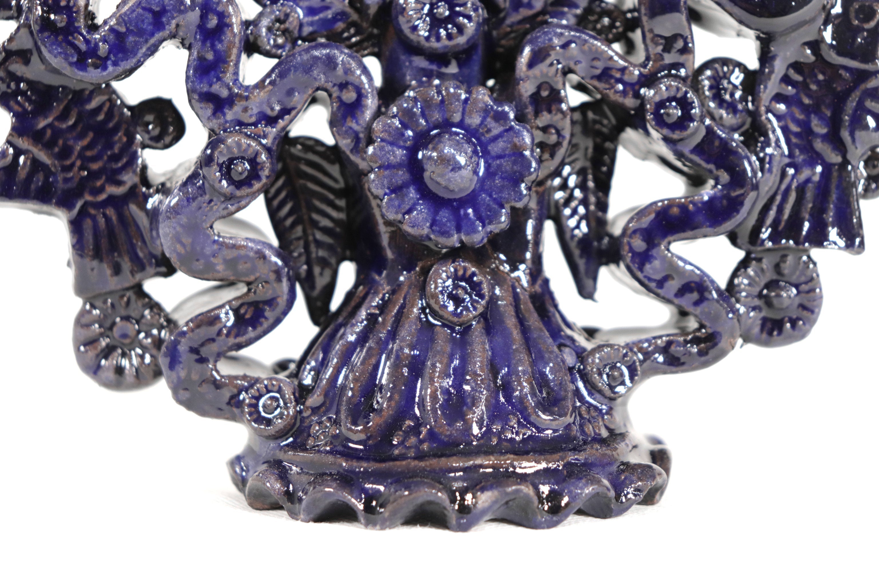 Candleholder Blue 9 candles - 11 in. - in. Production Tereri