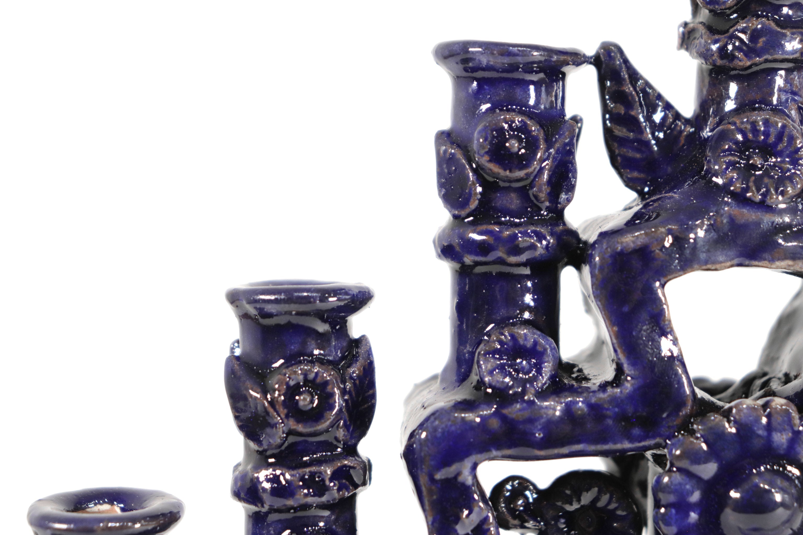 Candleholder Blue 9 candles - 11 in. - in. Production Tereri